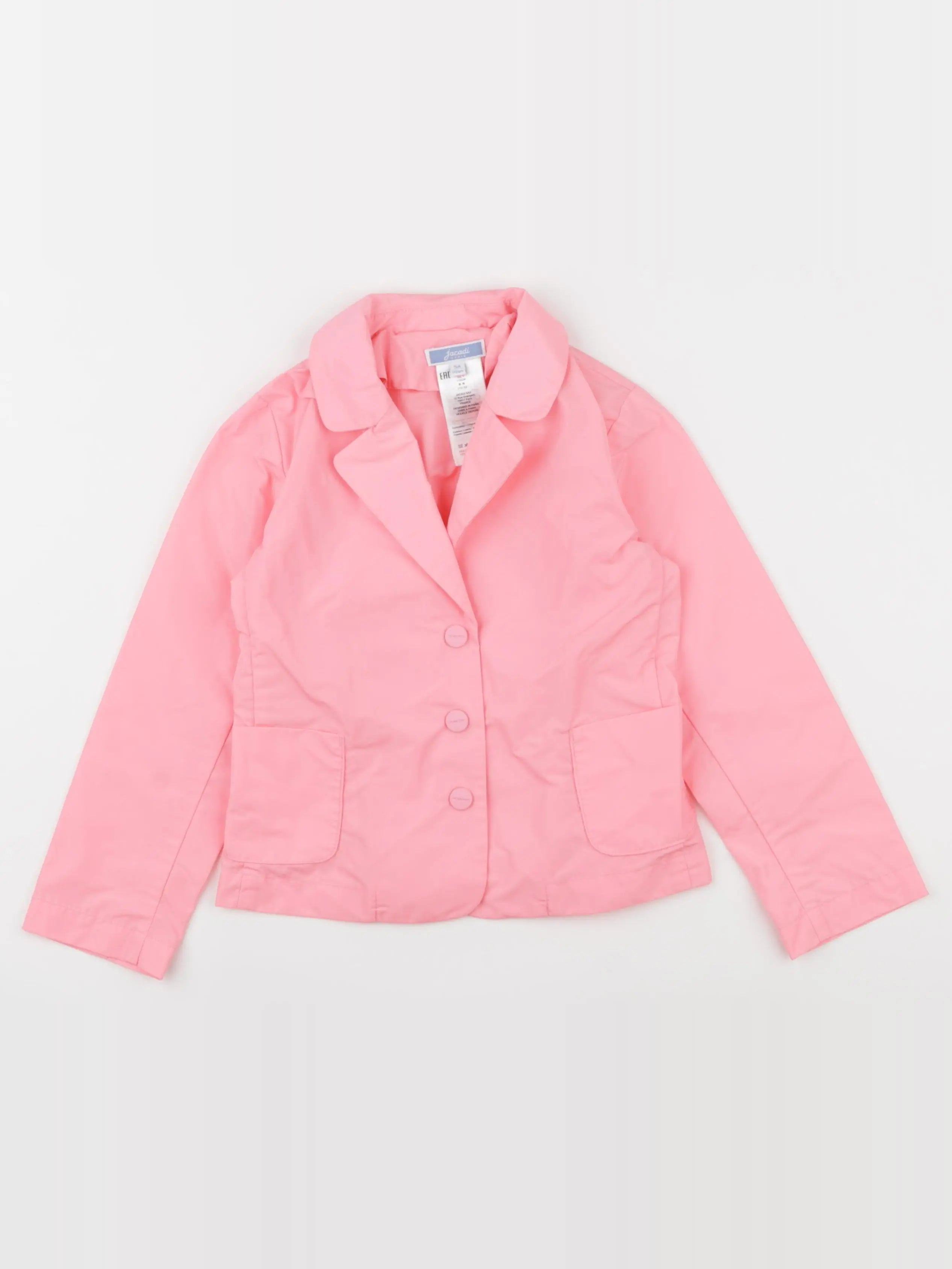 Jacadi - veste imperméable rose fluo - 5 ans