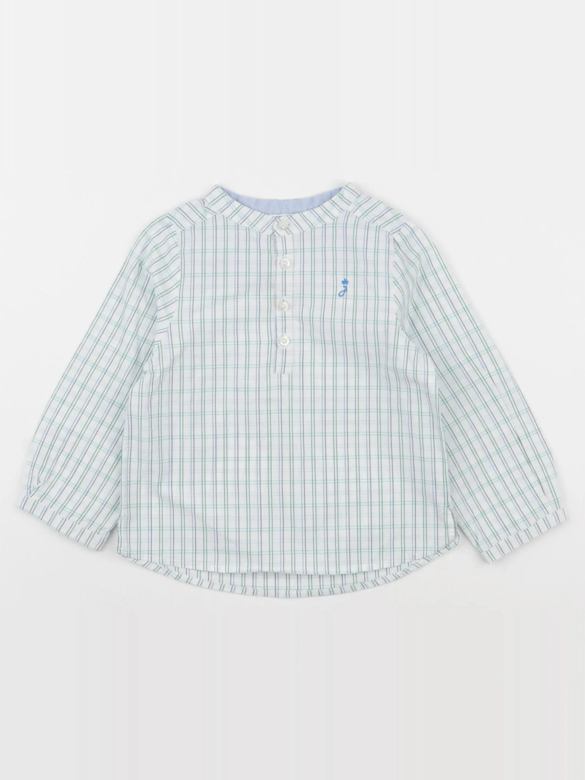 Jacadi - chemise blanc, bleu, vert - 24 mois