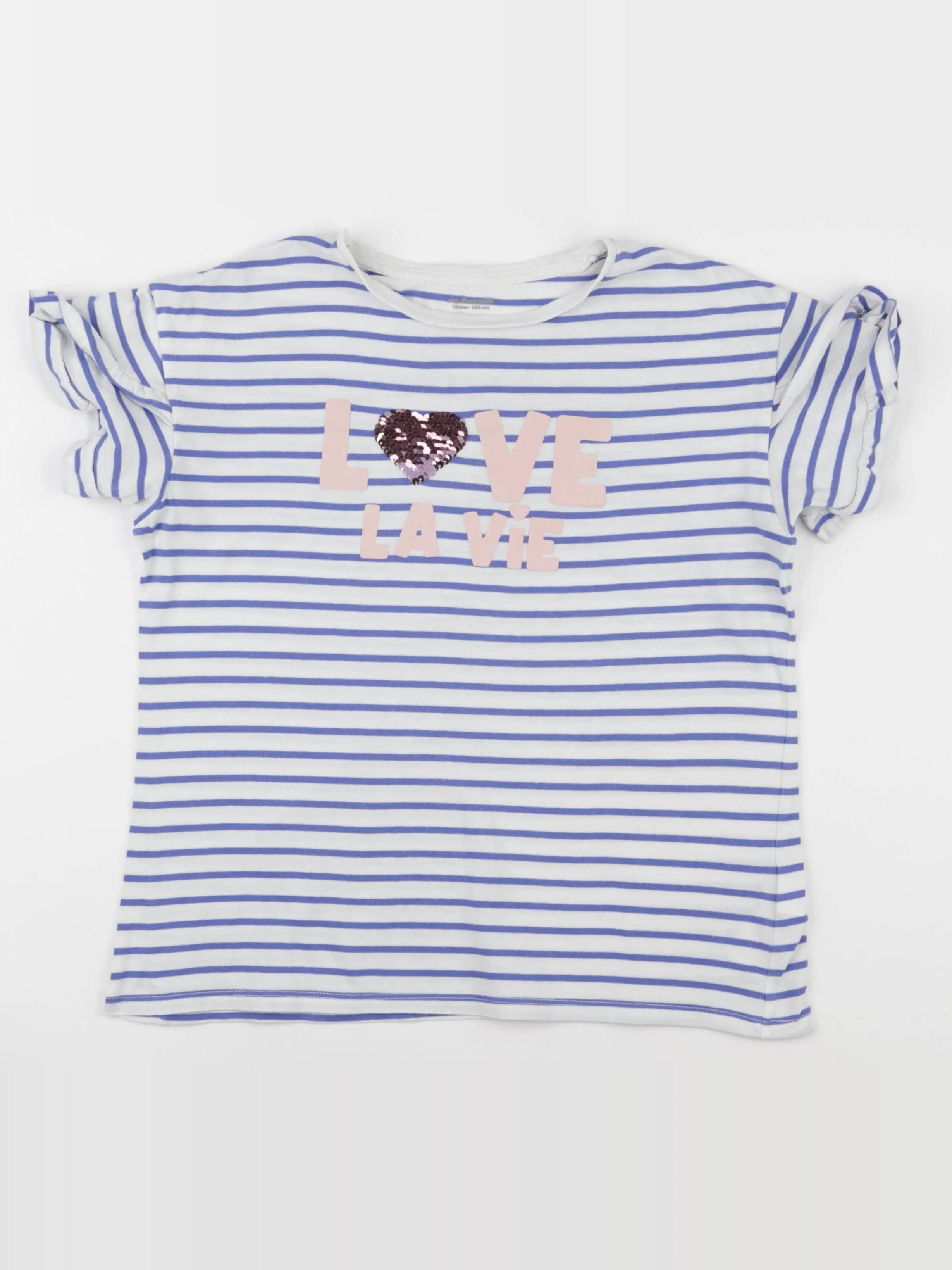 Vertbaudet - tee-shirt bleu - 12 ans