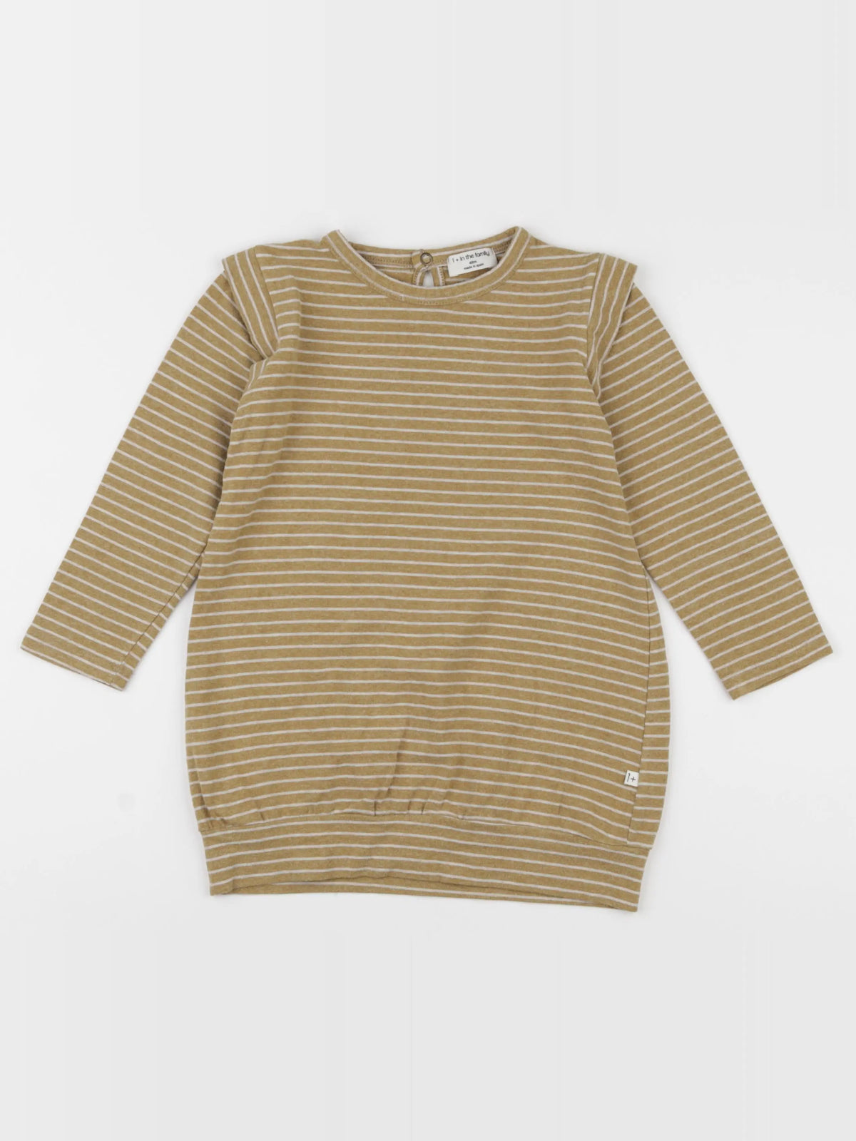 1+ In the family - robe jaune, blanc - 4 ans