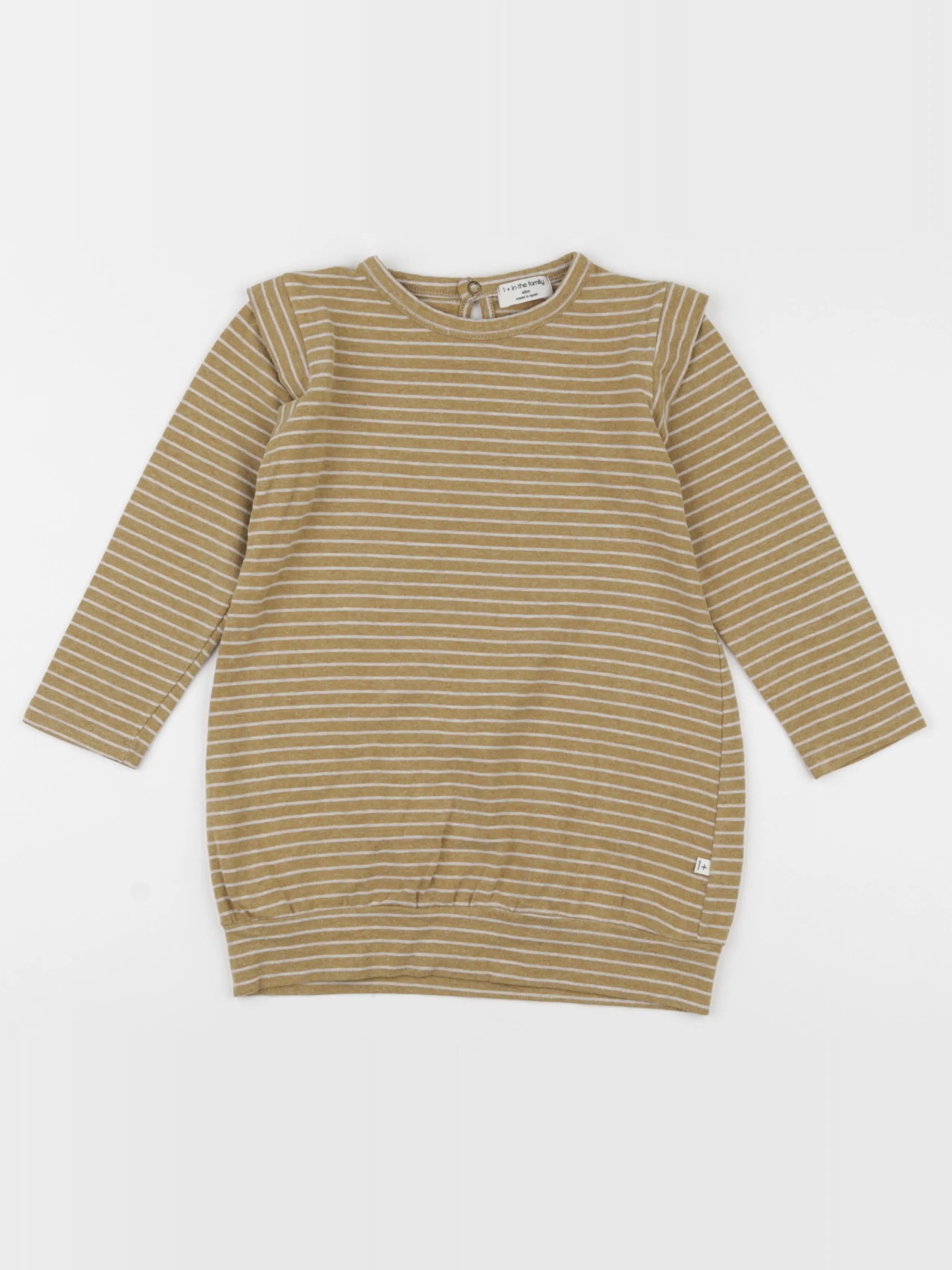 1+ In the family - robe jaune, blanc - 4 ans