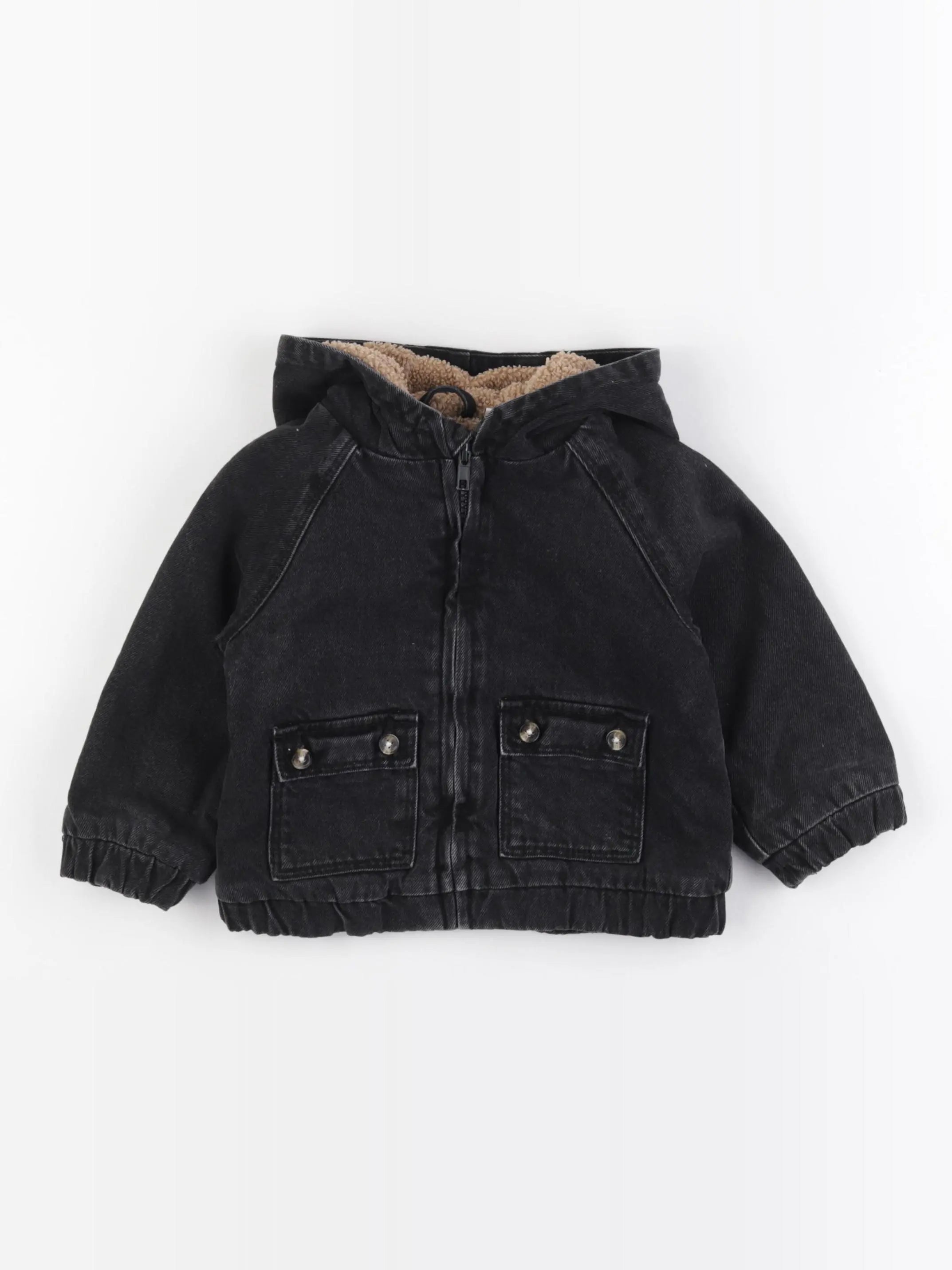 Vertbaudet - veste doublé noir - 2 ans
