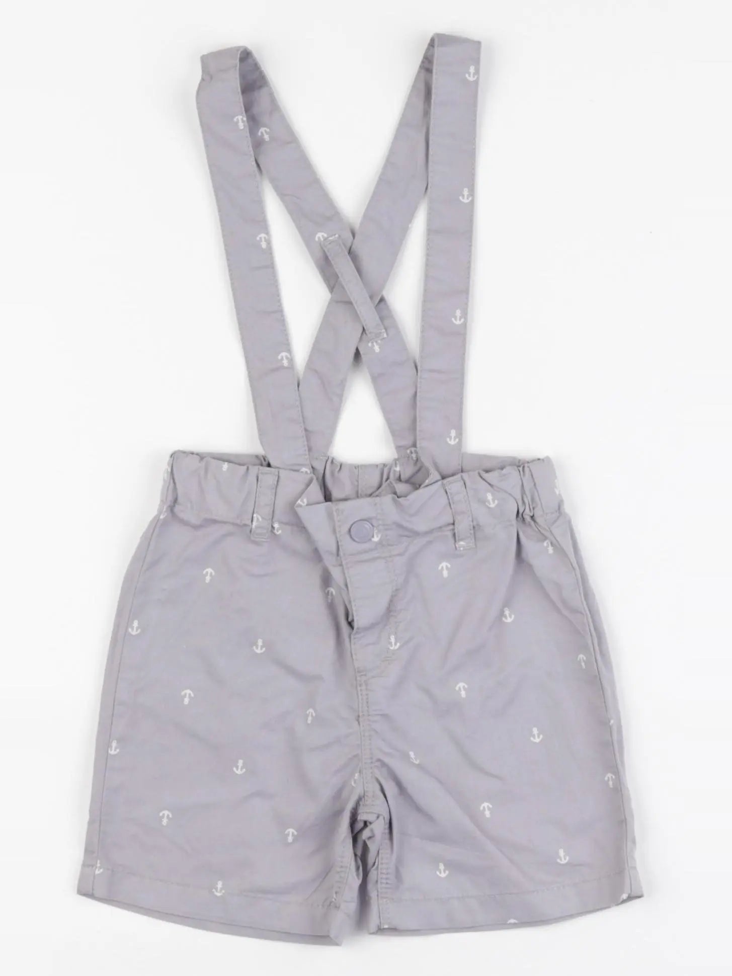 Petit Bateau - salopette gris - 18 mois
