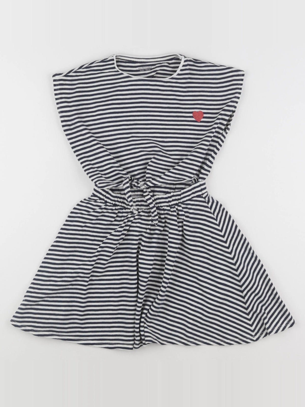 Vertbaudet - robe blanc, bleu - 8 ans