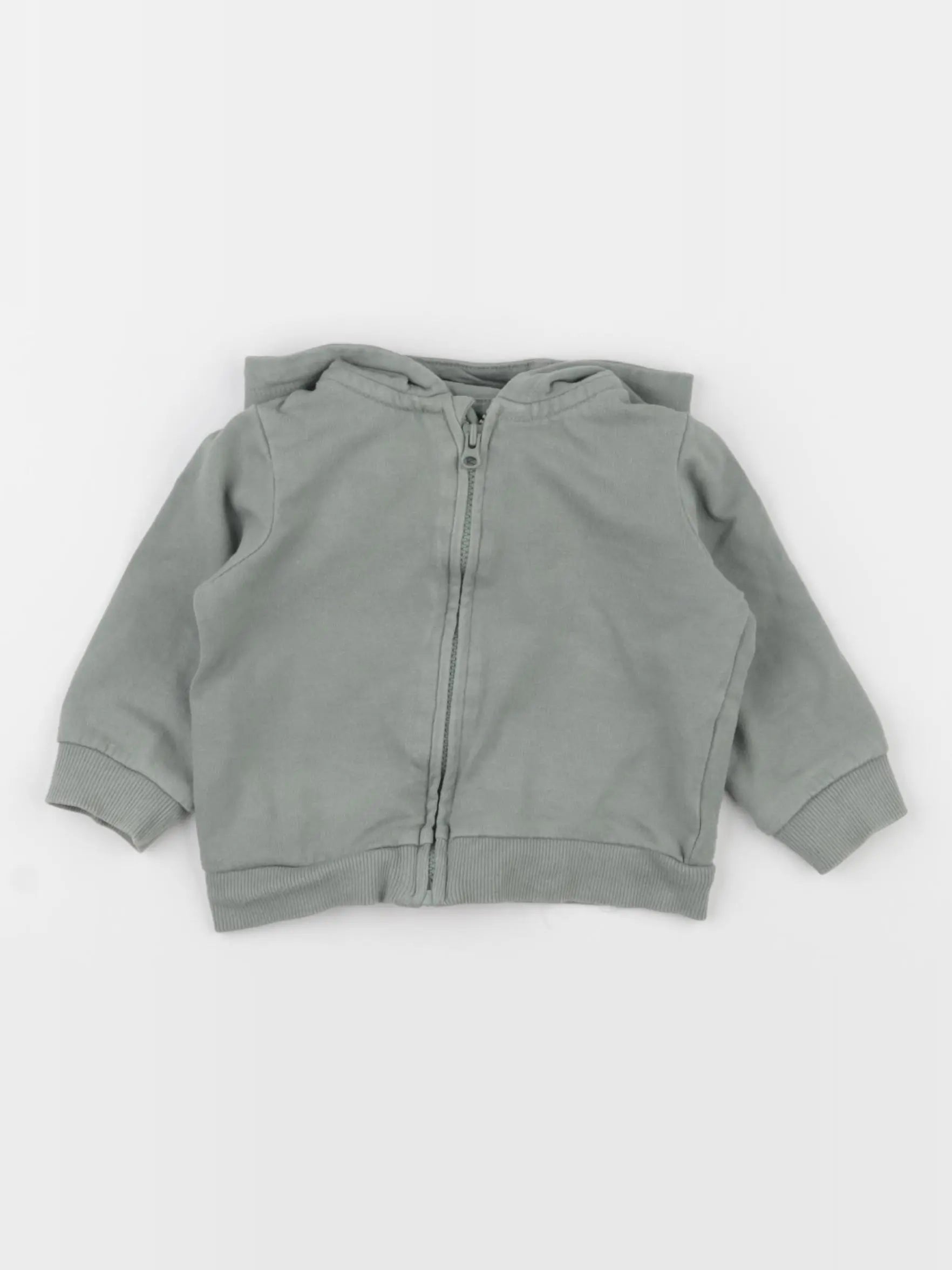 H&M - sweat vert - 2/4 mois