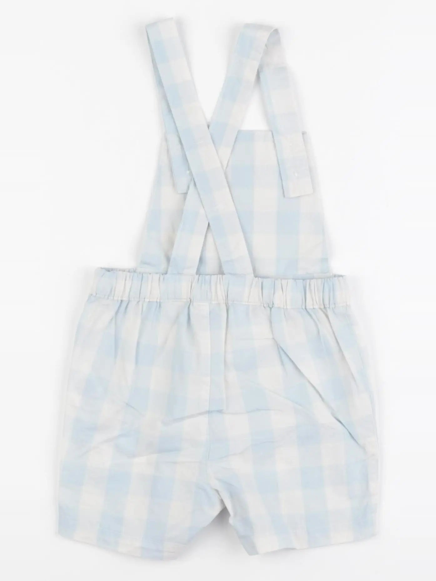 Petit Bateau - salopette bleu, blanc (état neuf) - 12 mois