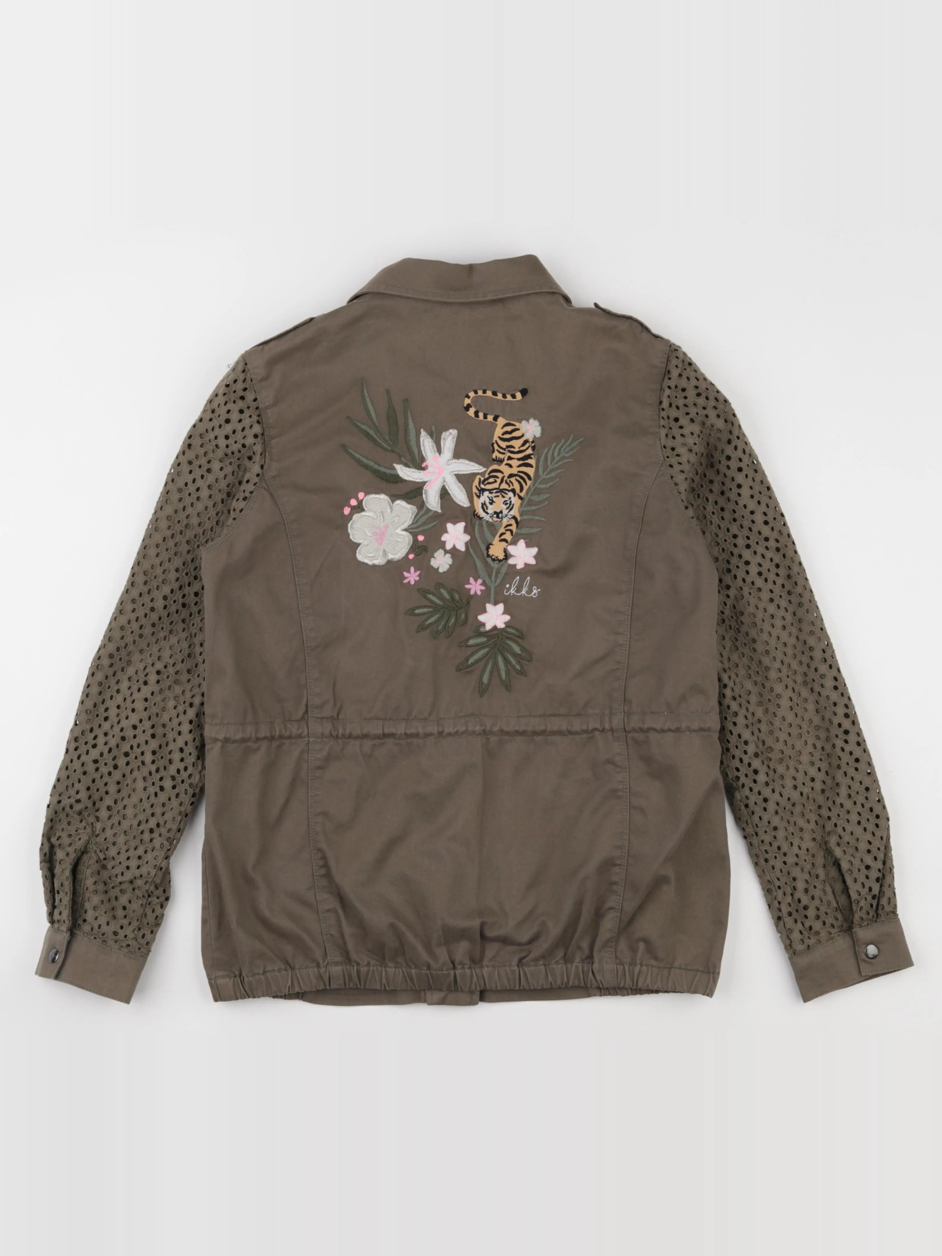IKKS - veste imprimé au dos marron - 12 ans