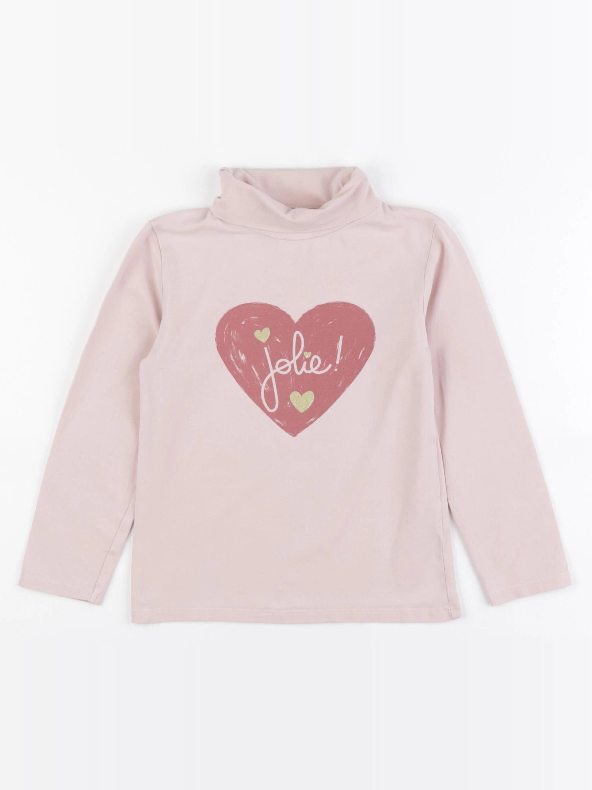 Vertbaudet - sous-pull rose - 6 ans