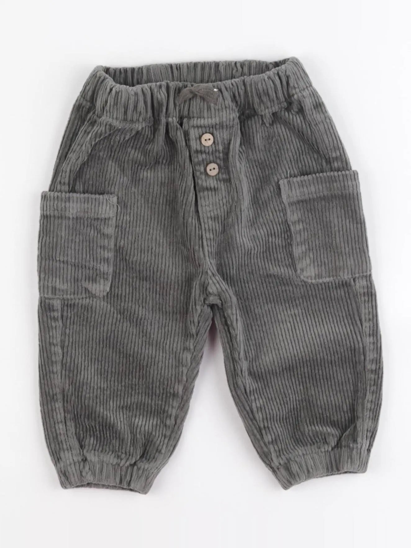 Quincy Mae - pantalon gris - 6/12 mois