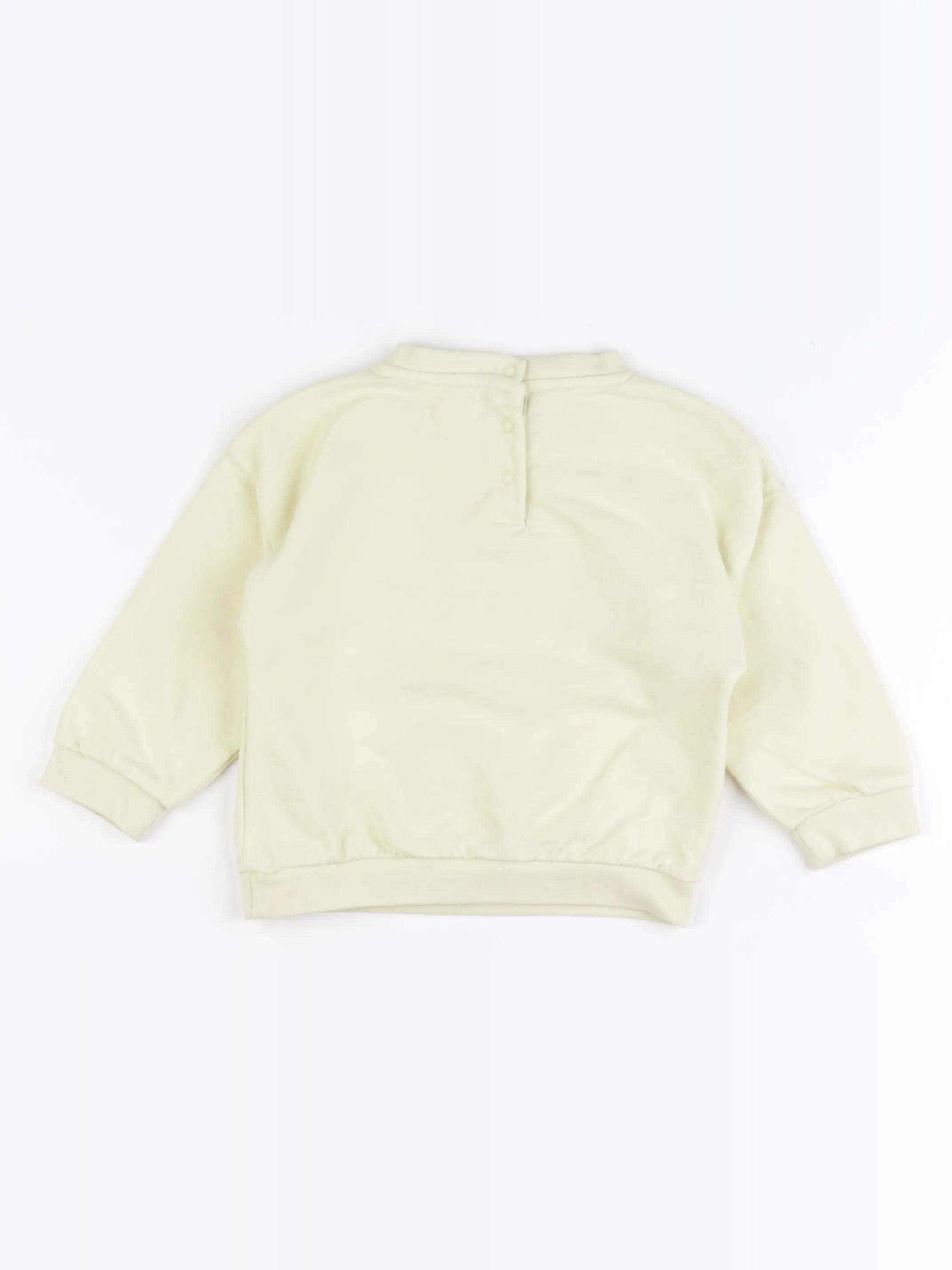 Vertbaudet - sweat jaune - 24 mois