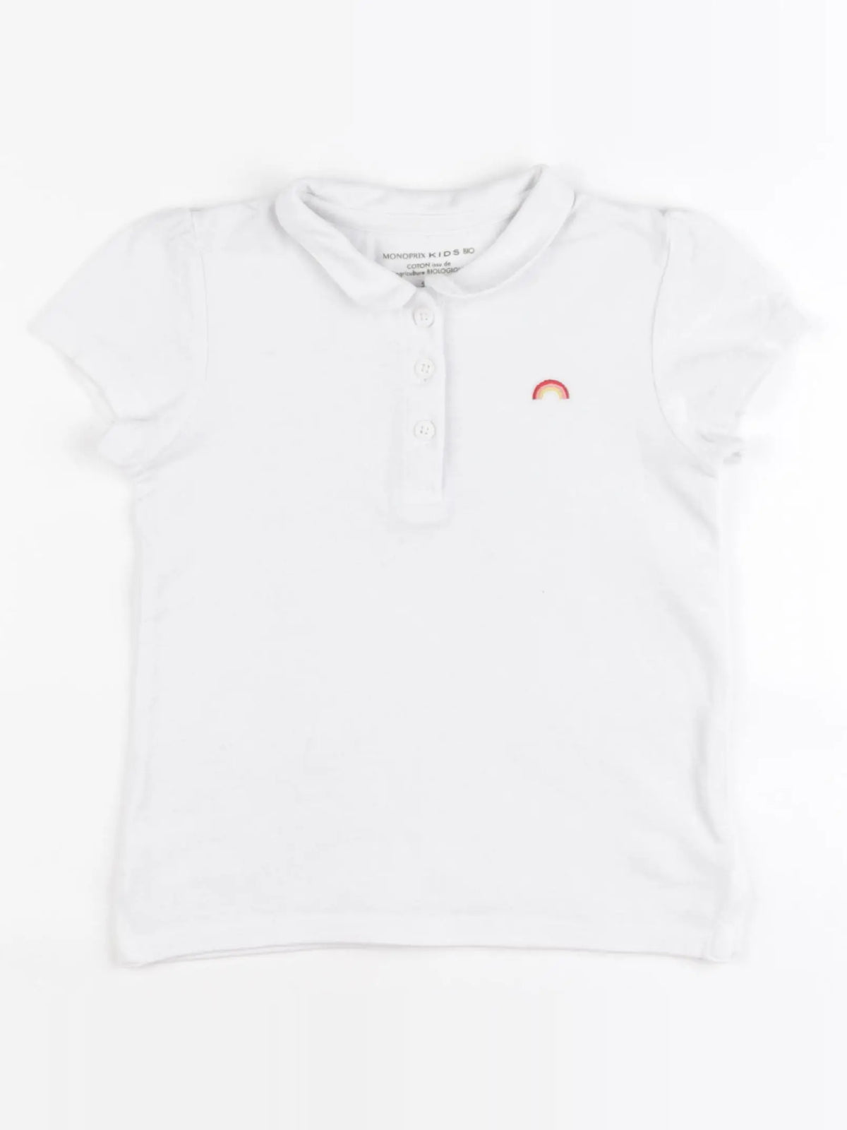 Monoprix - polo blanc - 5 ans