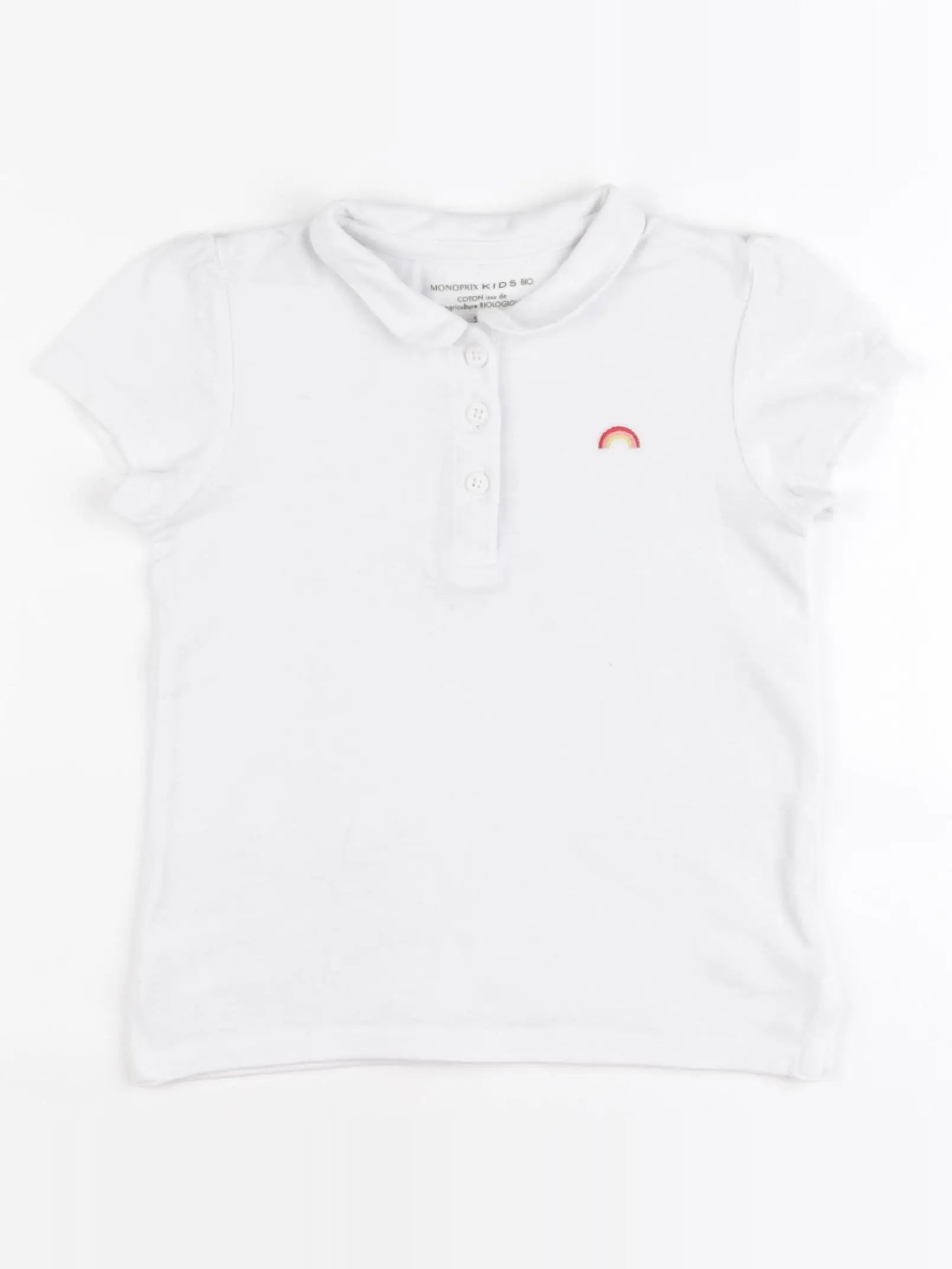 Monoprix - polo blanc - 5 ans