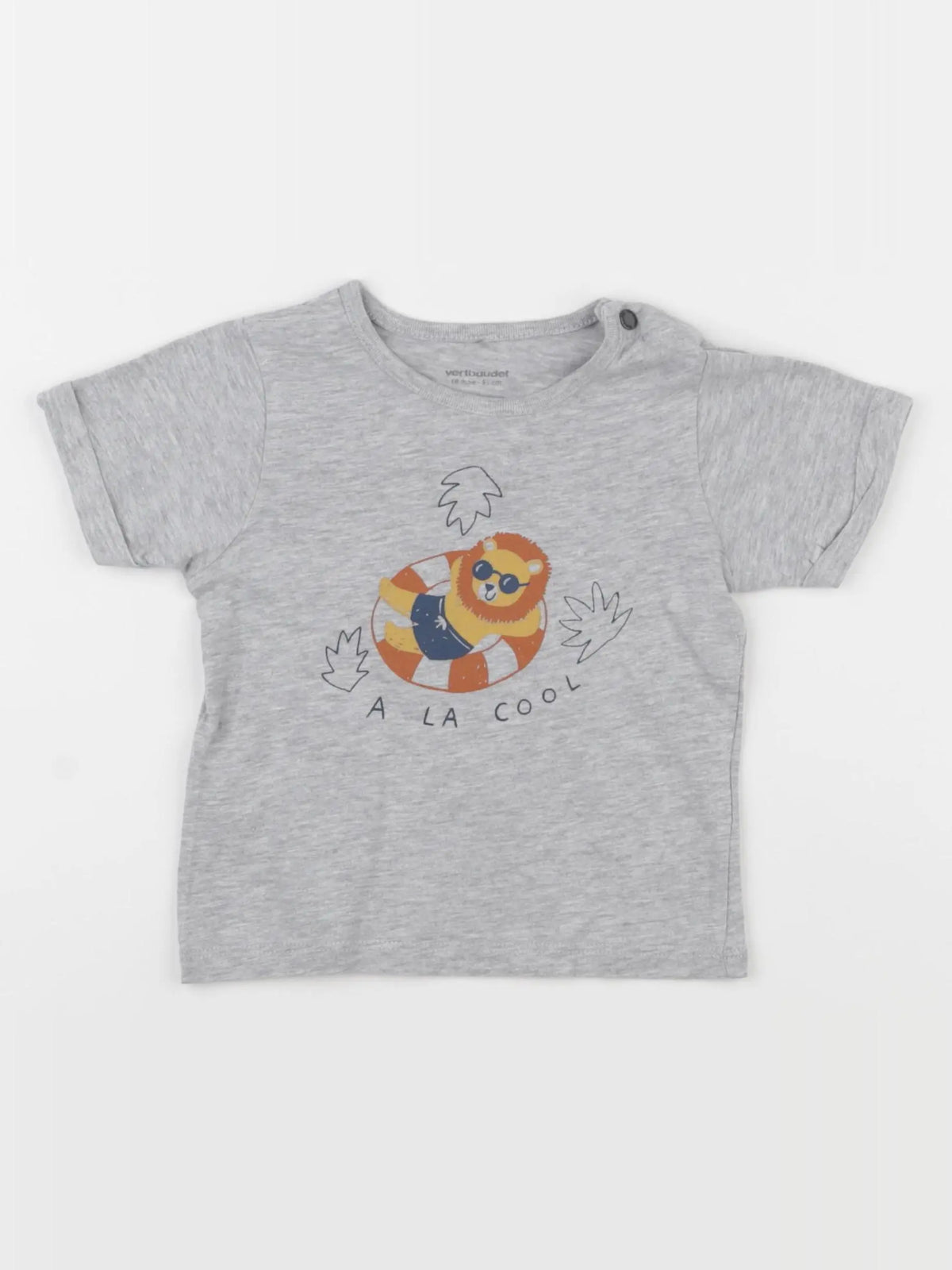 Vertbaudet - tee-shirt gris - 18 mois