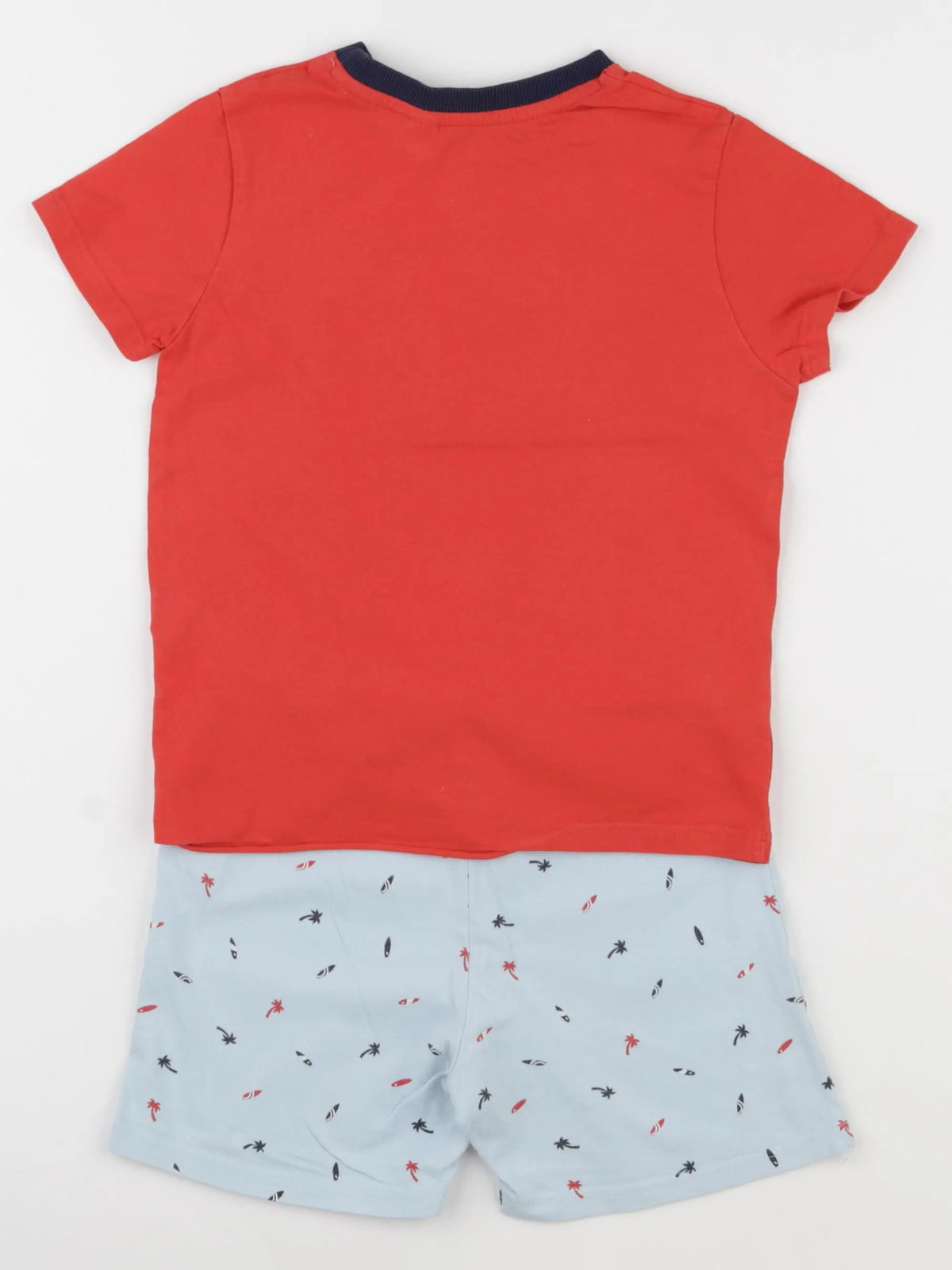 Okaidi - pyjama coton bleu, rouge - 4 ans