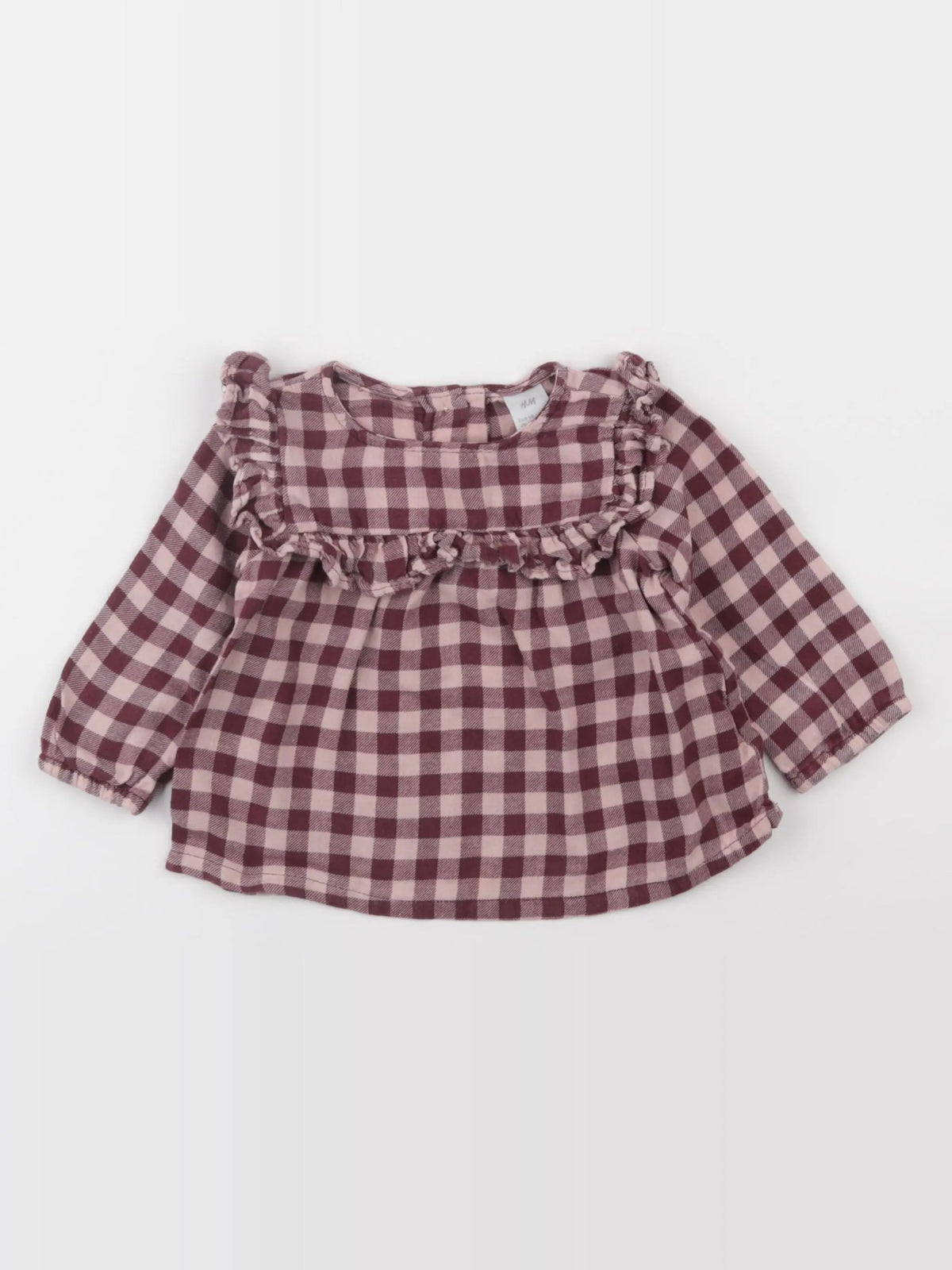 H&M - blouse violet - 4/6 mois