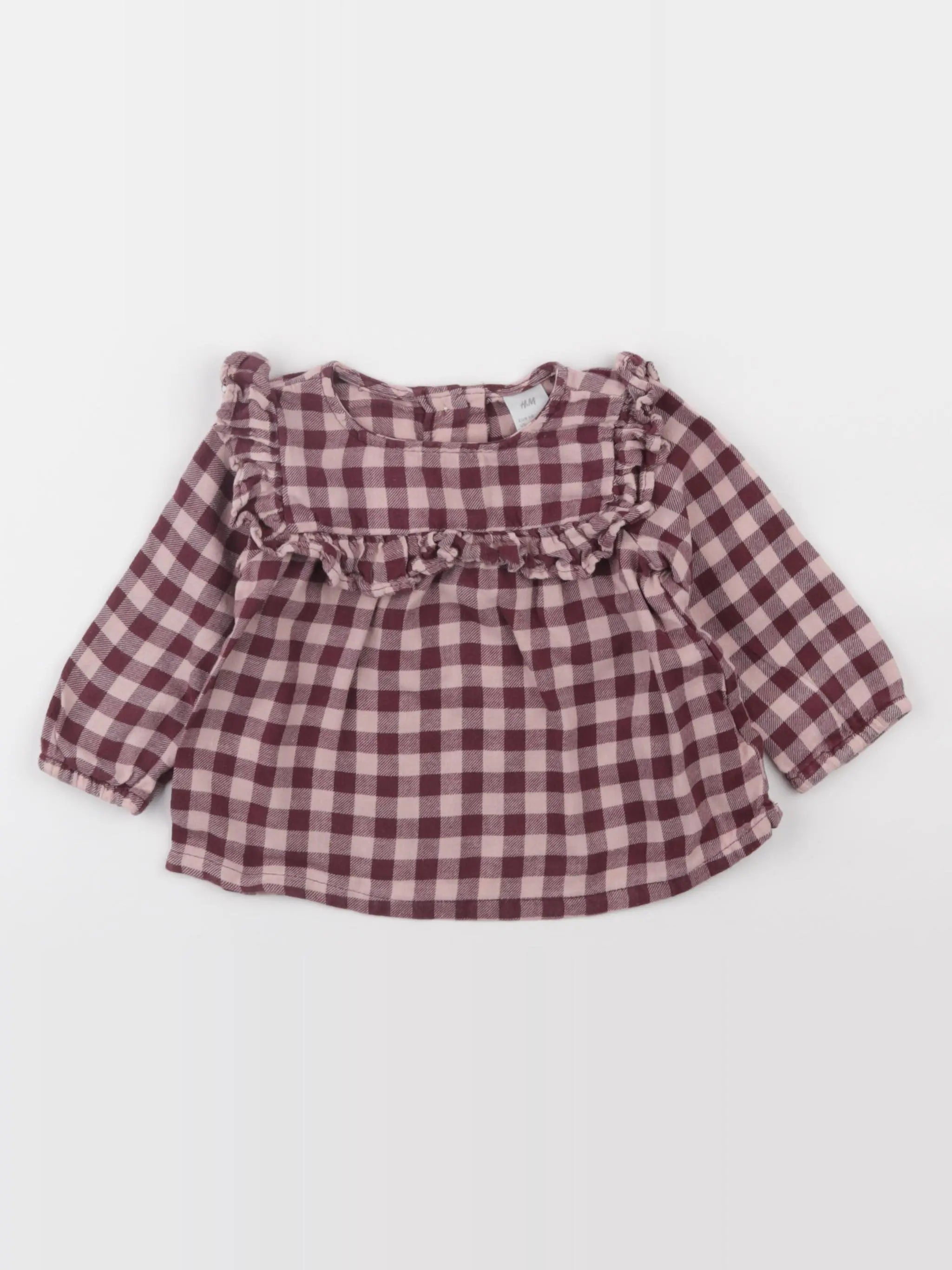 H&M - blouse violet - 4/6 mois