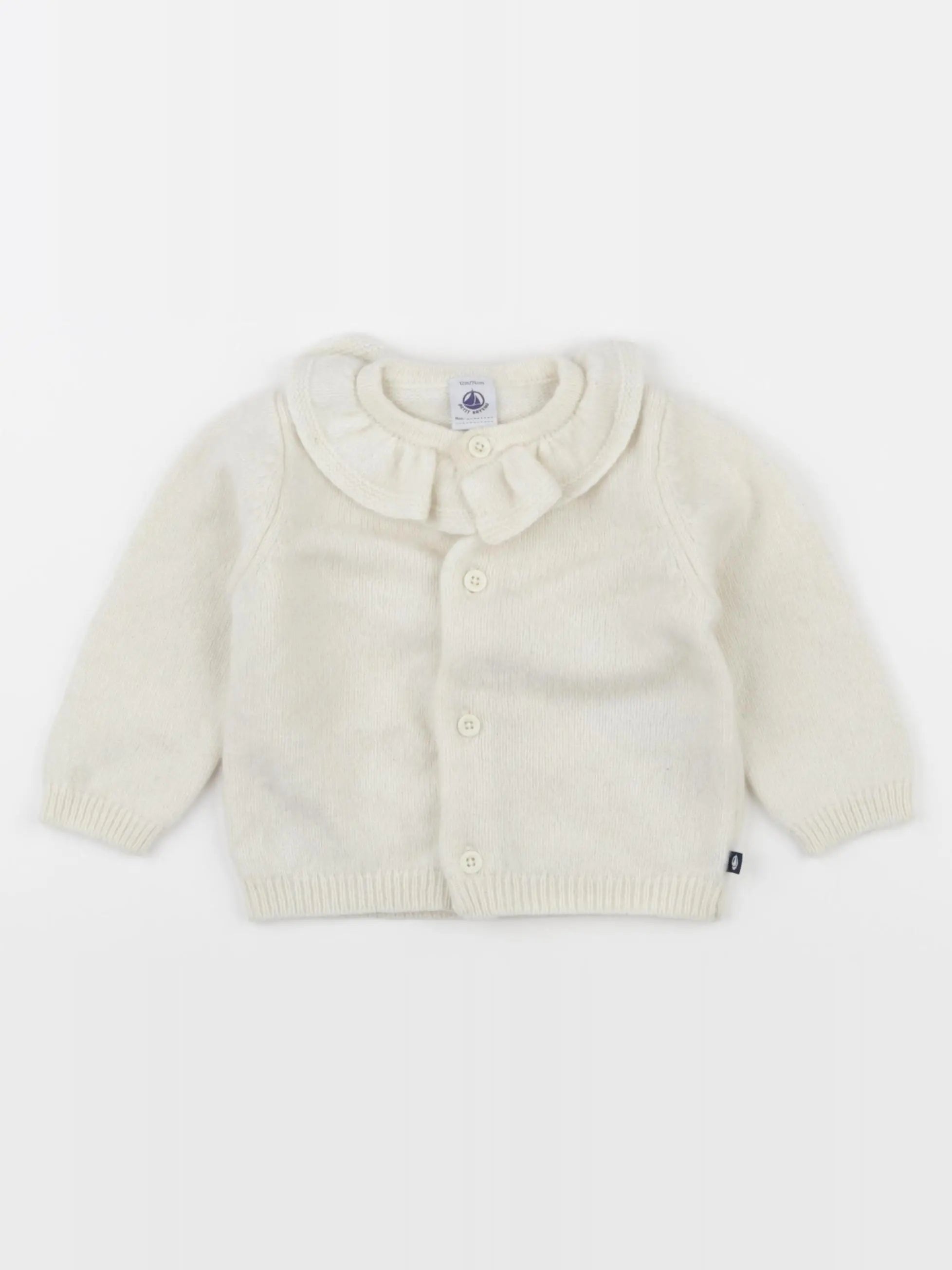 Petit Bateau - gilet beige - 12 mois