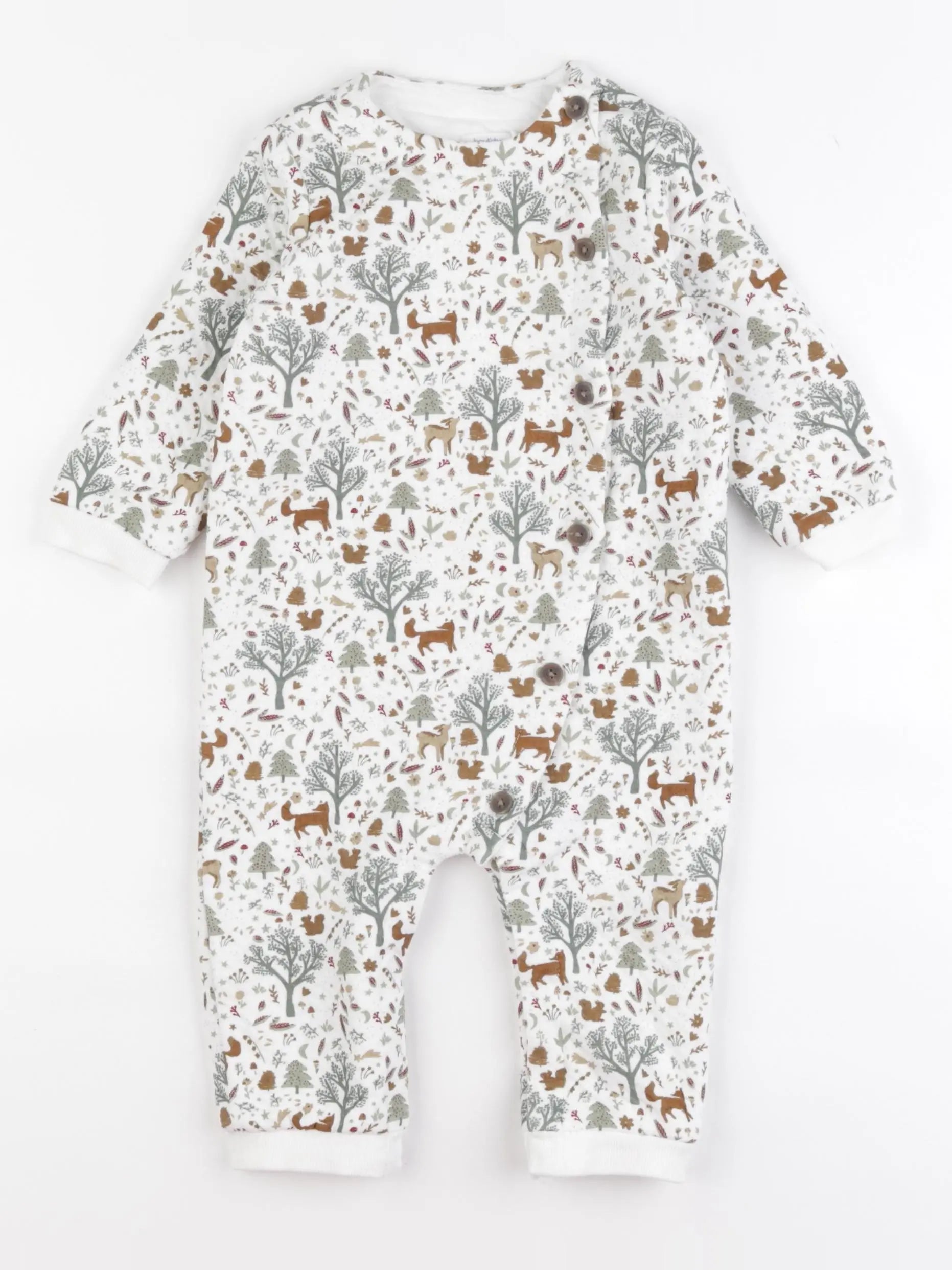 Boutchou - combinaison doublé multicolore - 12 mois