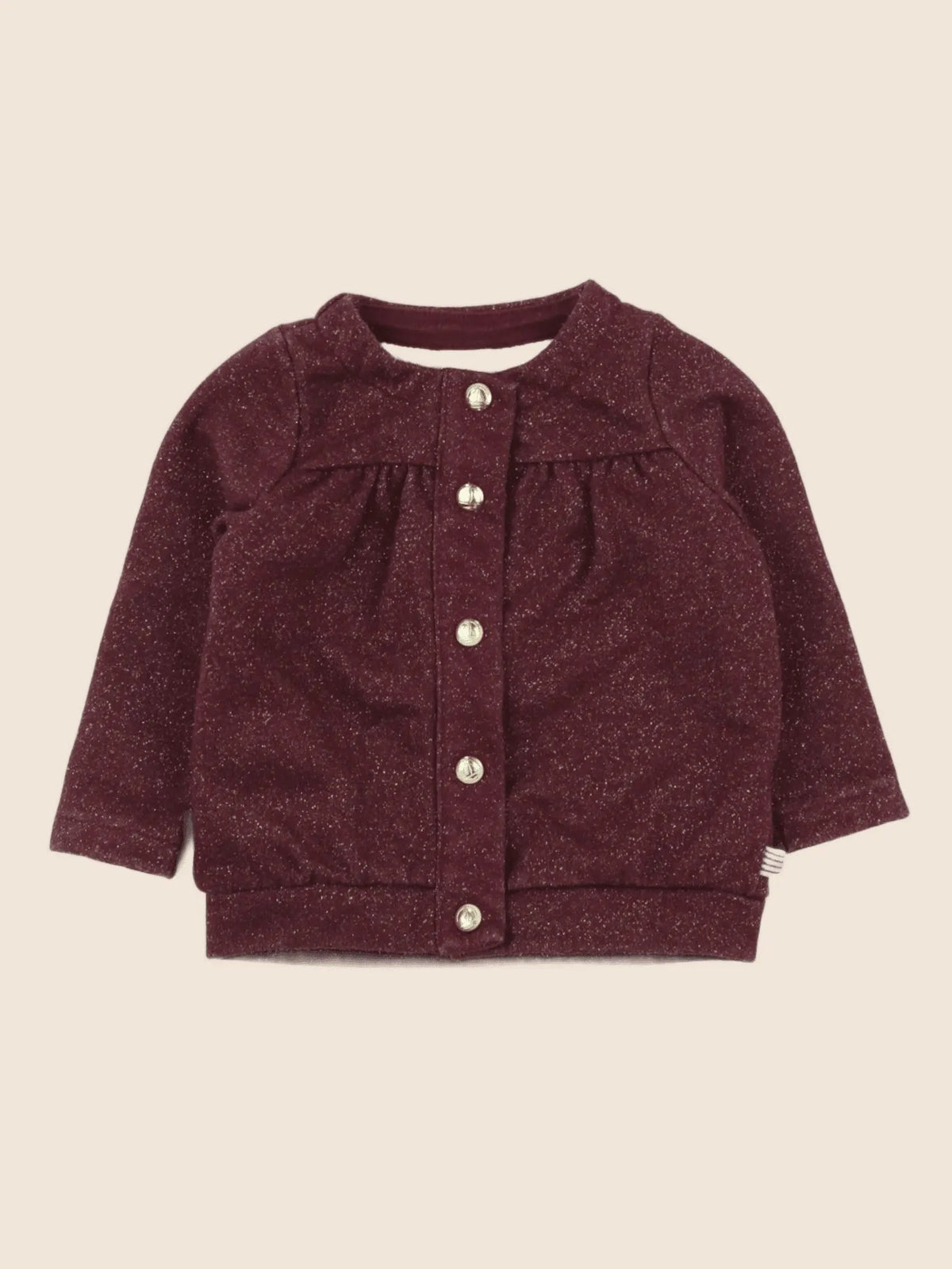 Petit Bateau - gilet rouge, or - 12 mois