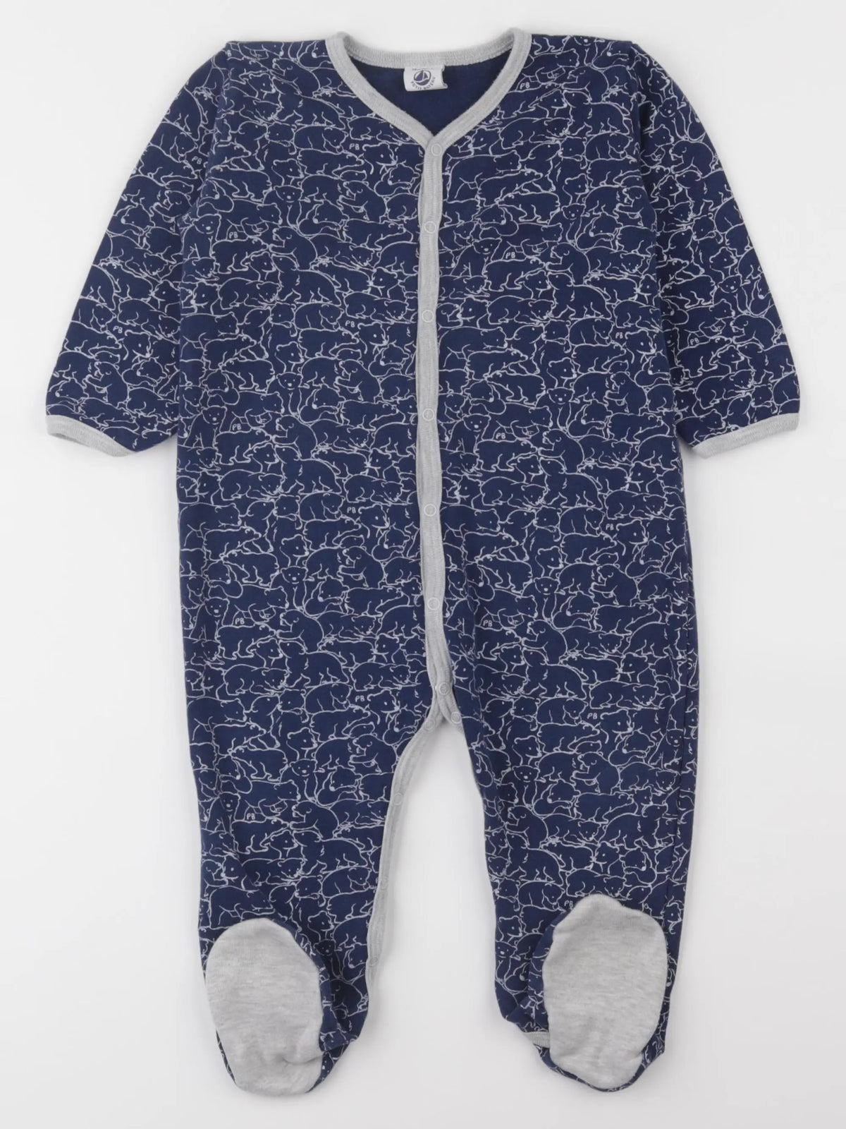 Petit Bateau - pyjama coton bleu - 18 mois