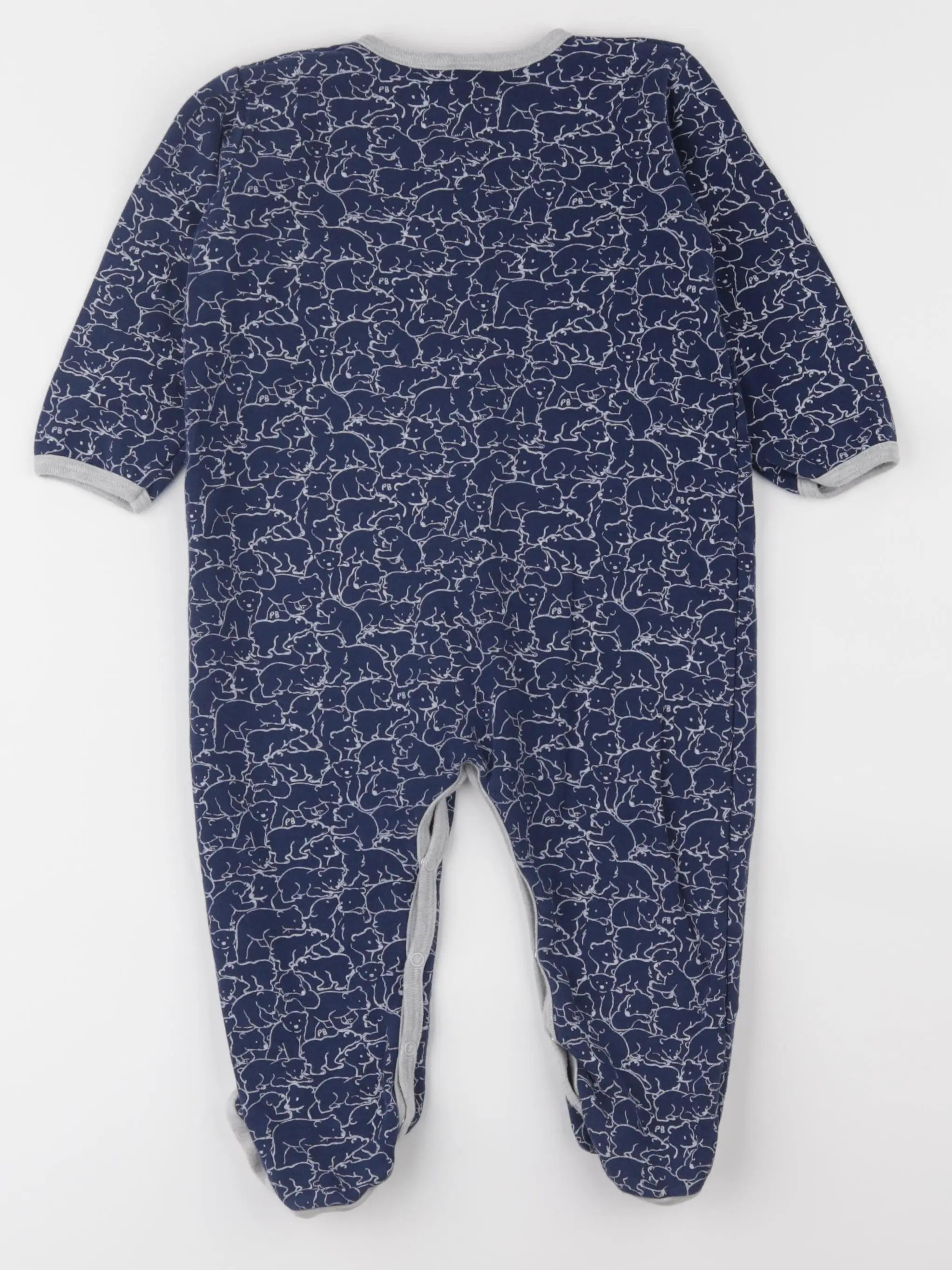 Petit Bateau - pyjama coton bleu - 18 mois