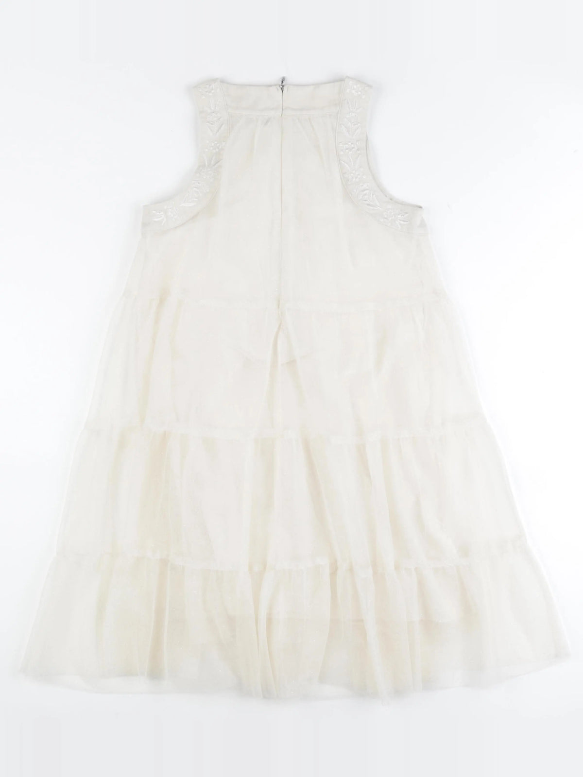 IKKS - robe beige, argent - 10 ans