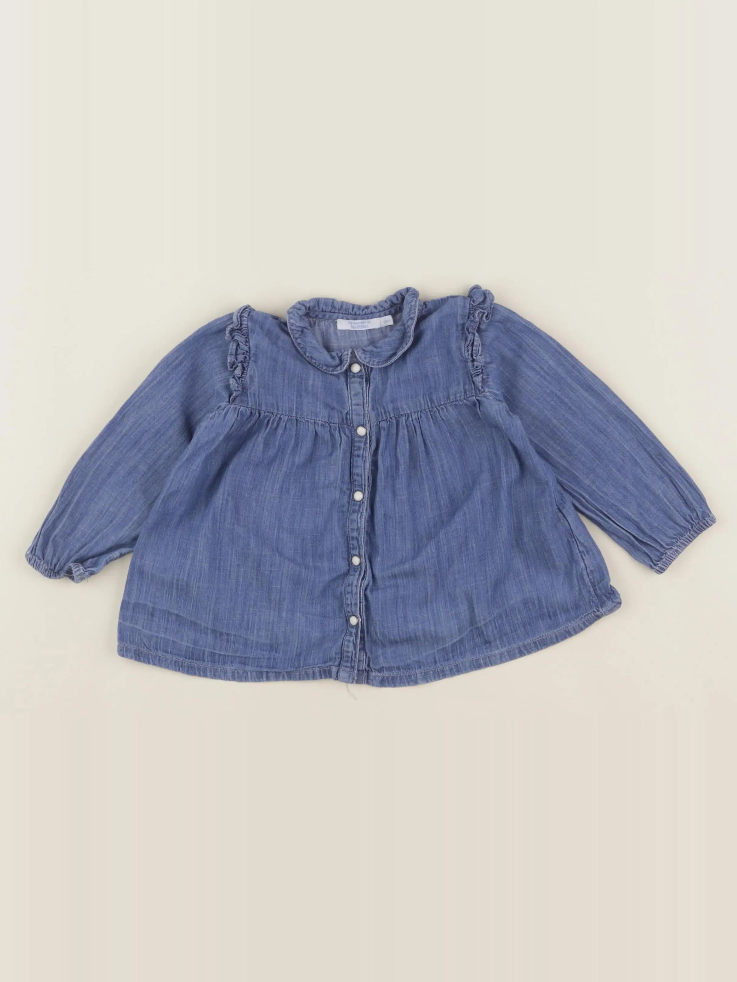 Boutchou - blouse bleu - 18 mois