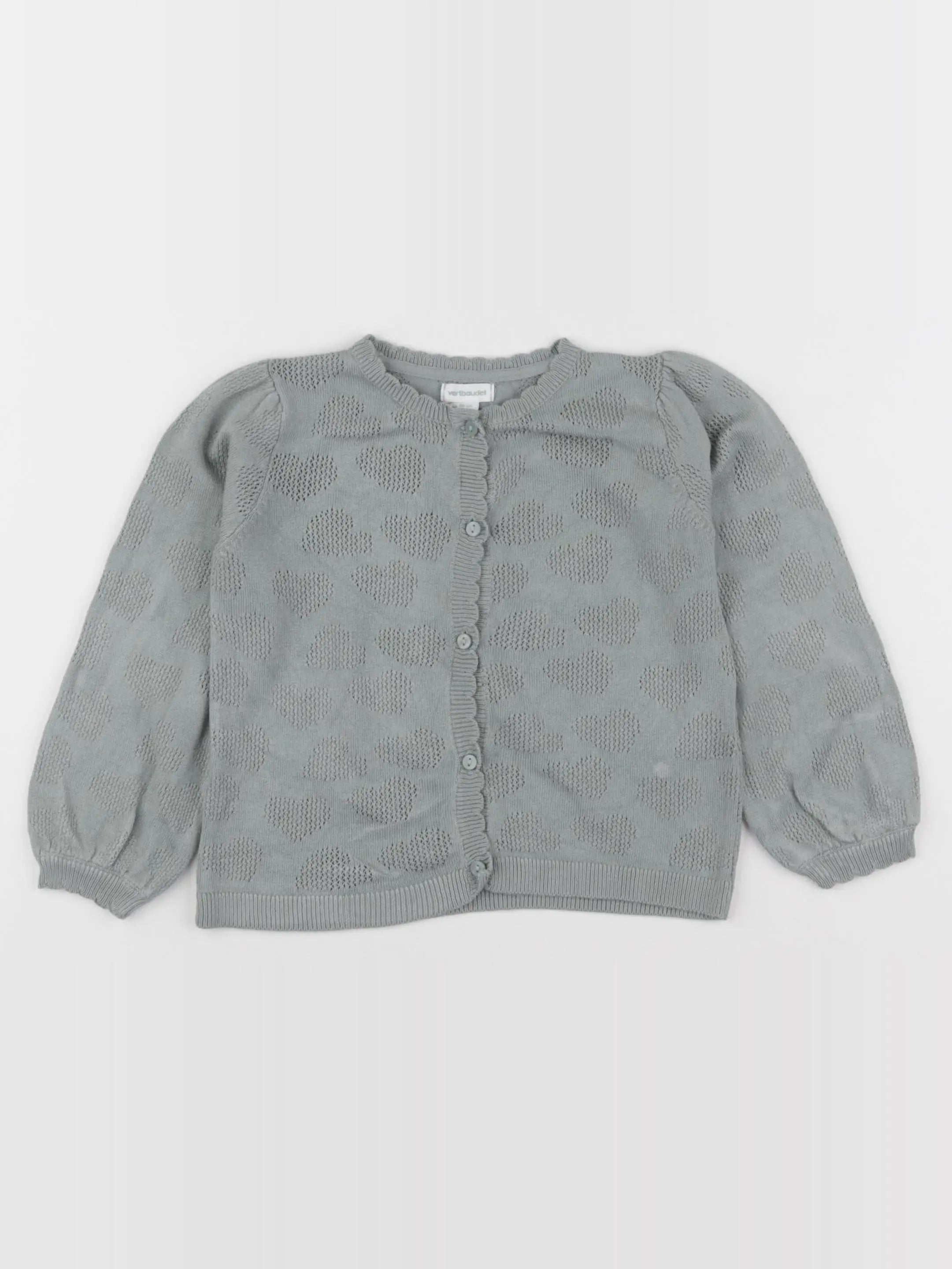 Vertbaudet - gilet vert - 2 ans