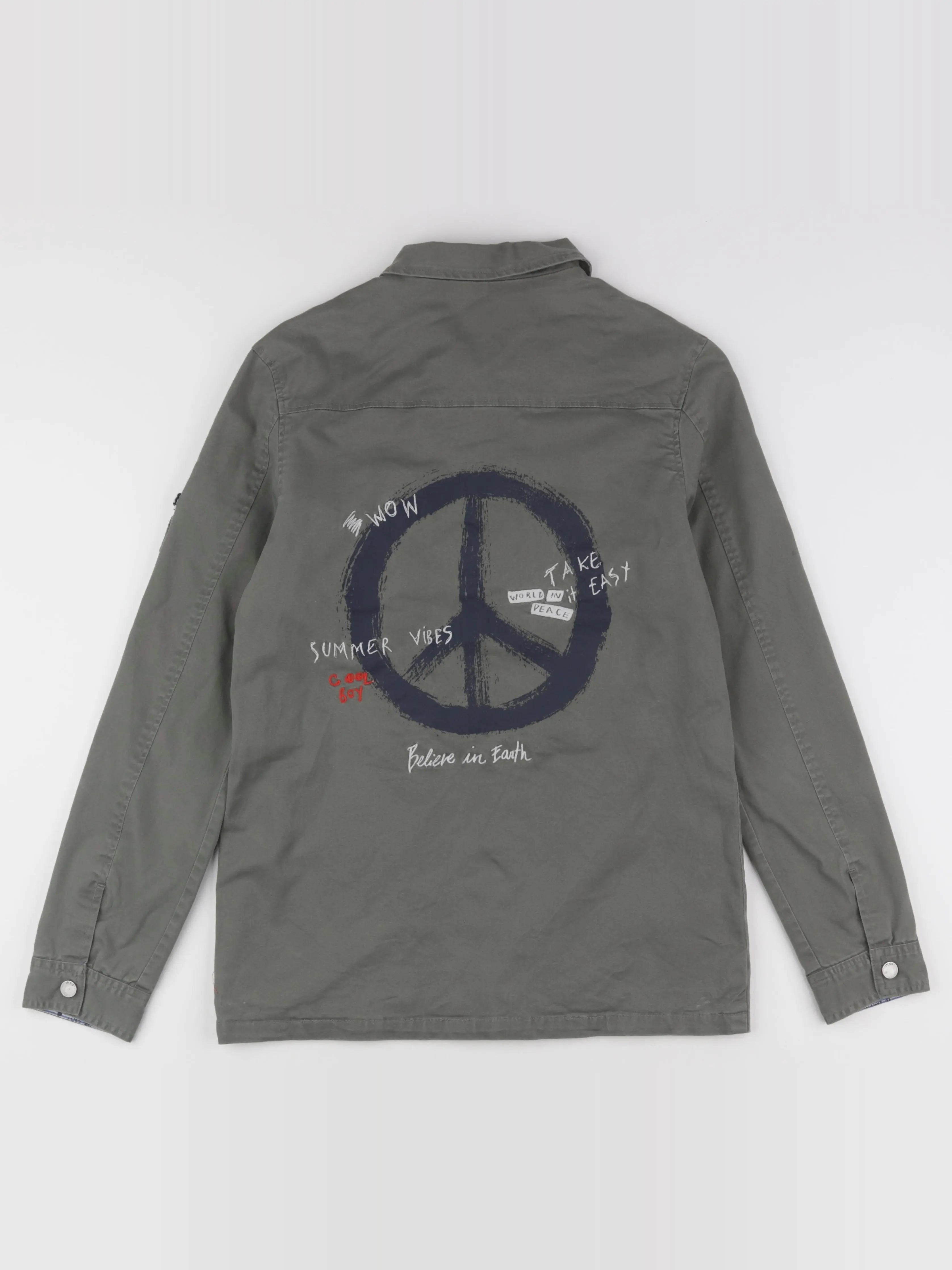 IKKS - veste imprimé au dos vert - 14 ans