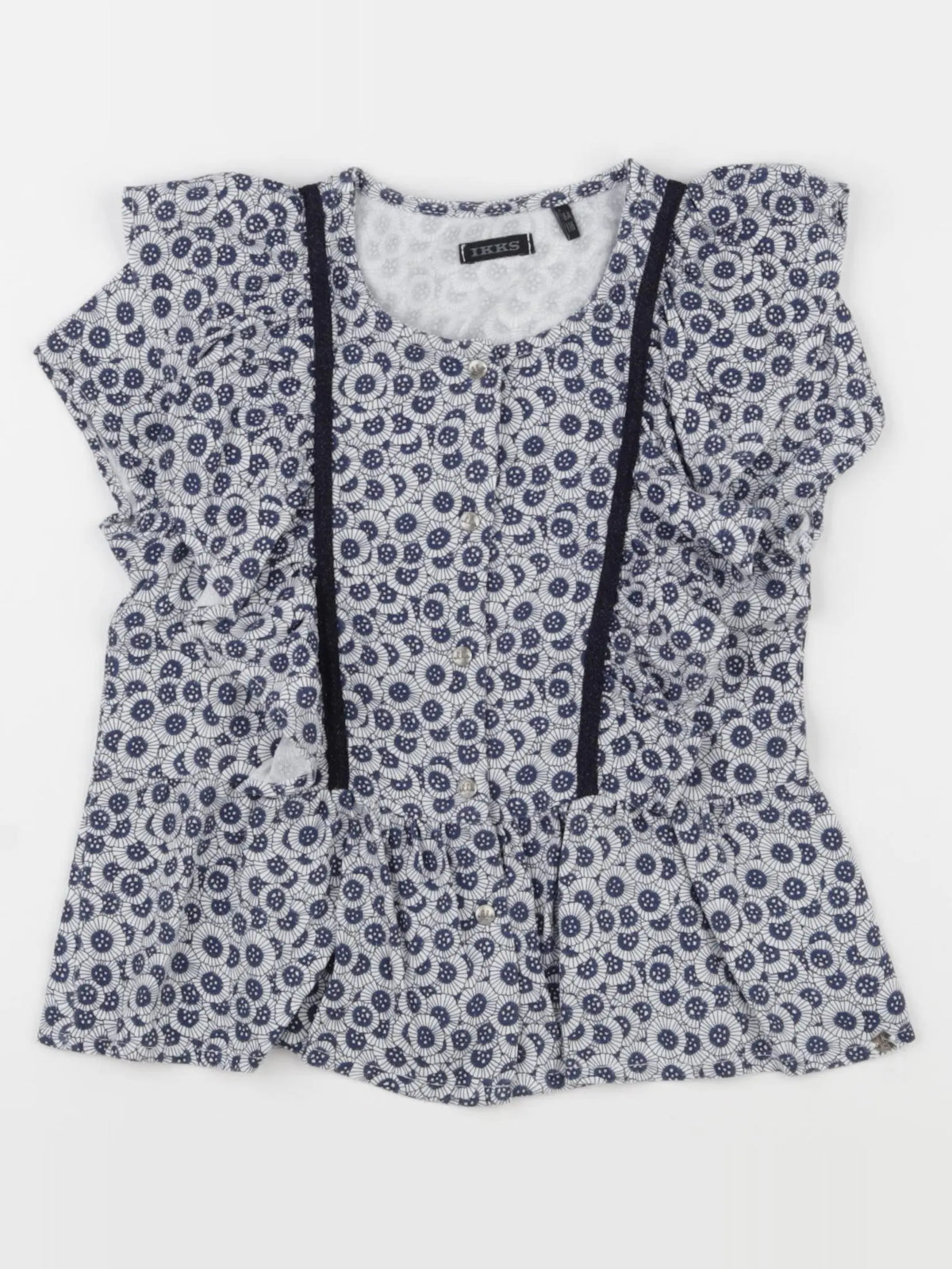 IKKS - blouse bleu - 6 ans