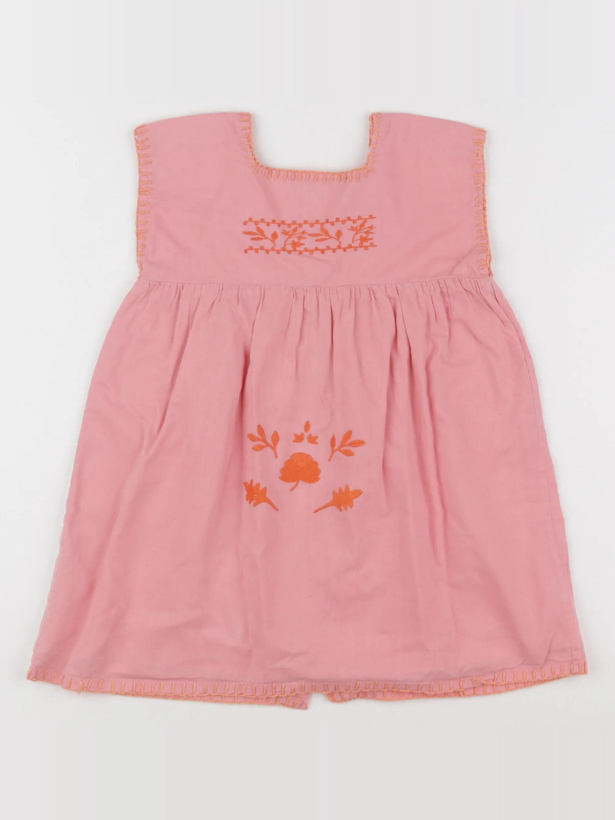 Bonnet à Pompon - robe rose - 2 ans