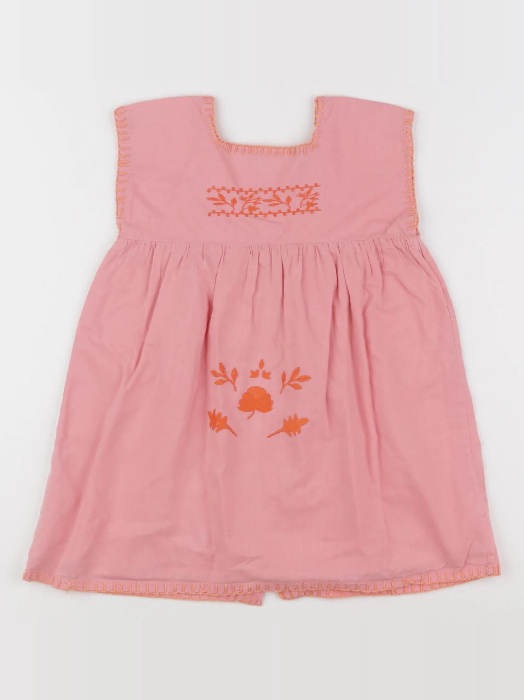 Bonnet à Pompon - robe rose - 2 ans