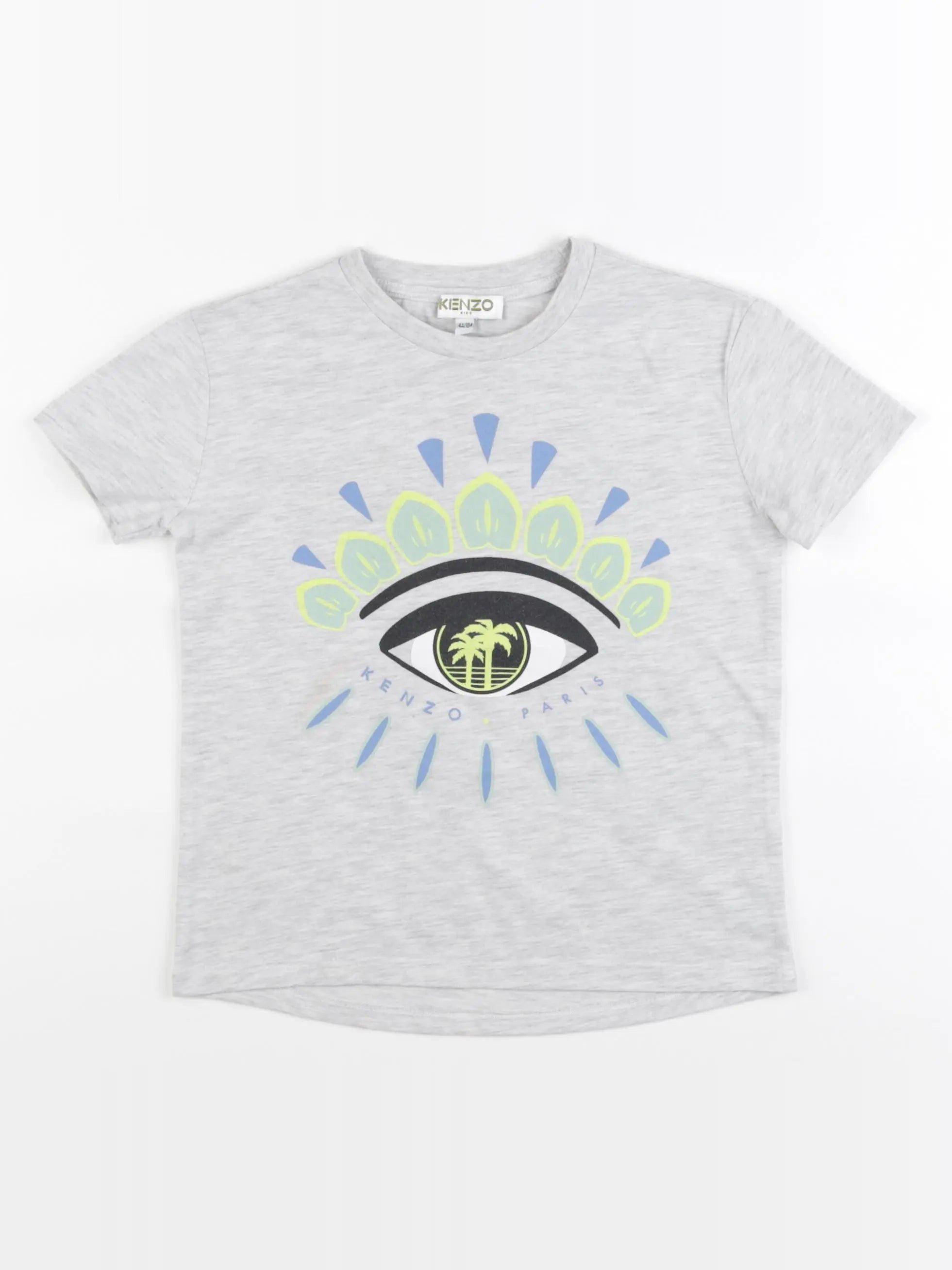 Kenzo - tee-shirt imprimé au dos gris - 4 ans