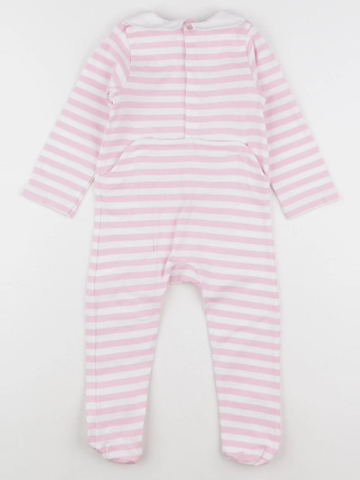 Jacadi - pyjama coton blanc, rose - 24 mois