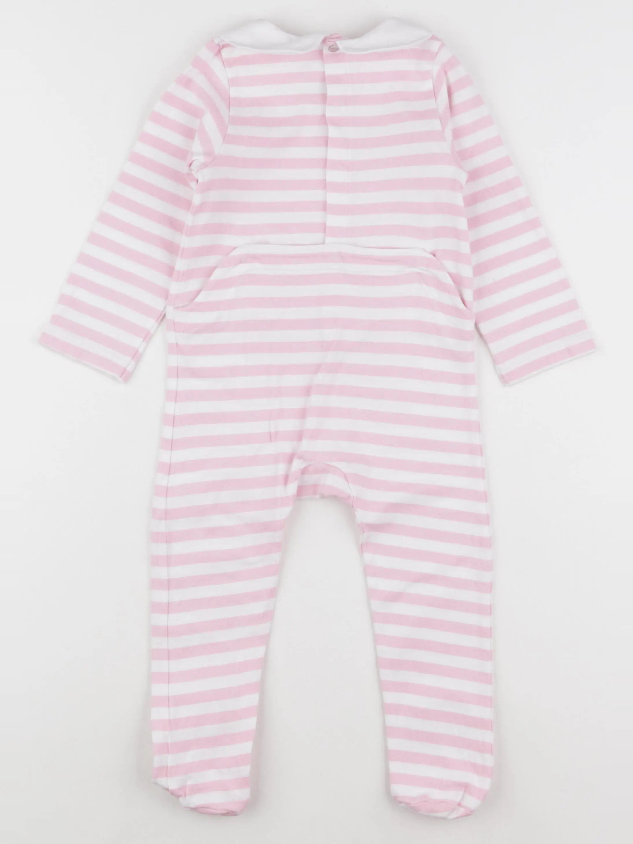 Jacadi - pyjama coton blanc, rose - 24 mois