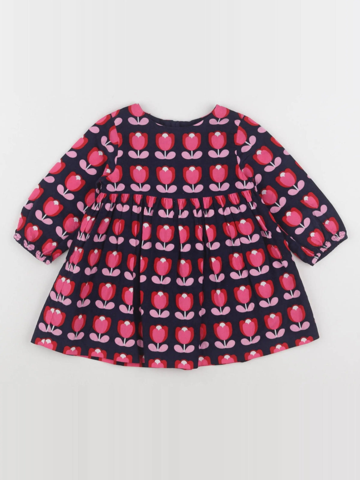 Jacadi - robe bleu, rose - 12 mois