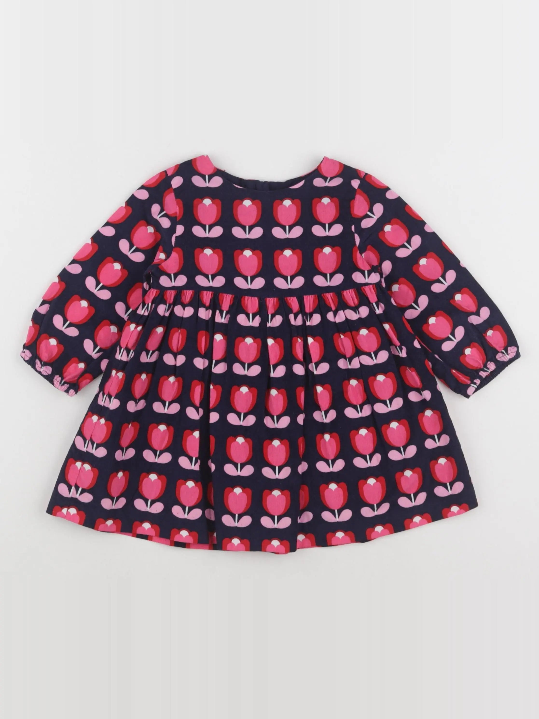 Jacadi - robe bleu, rose - 12 mois