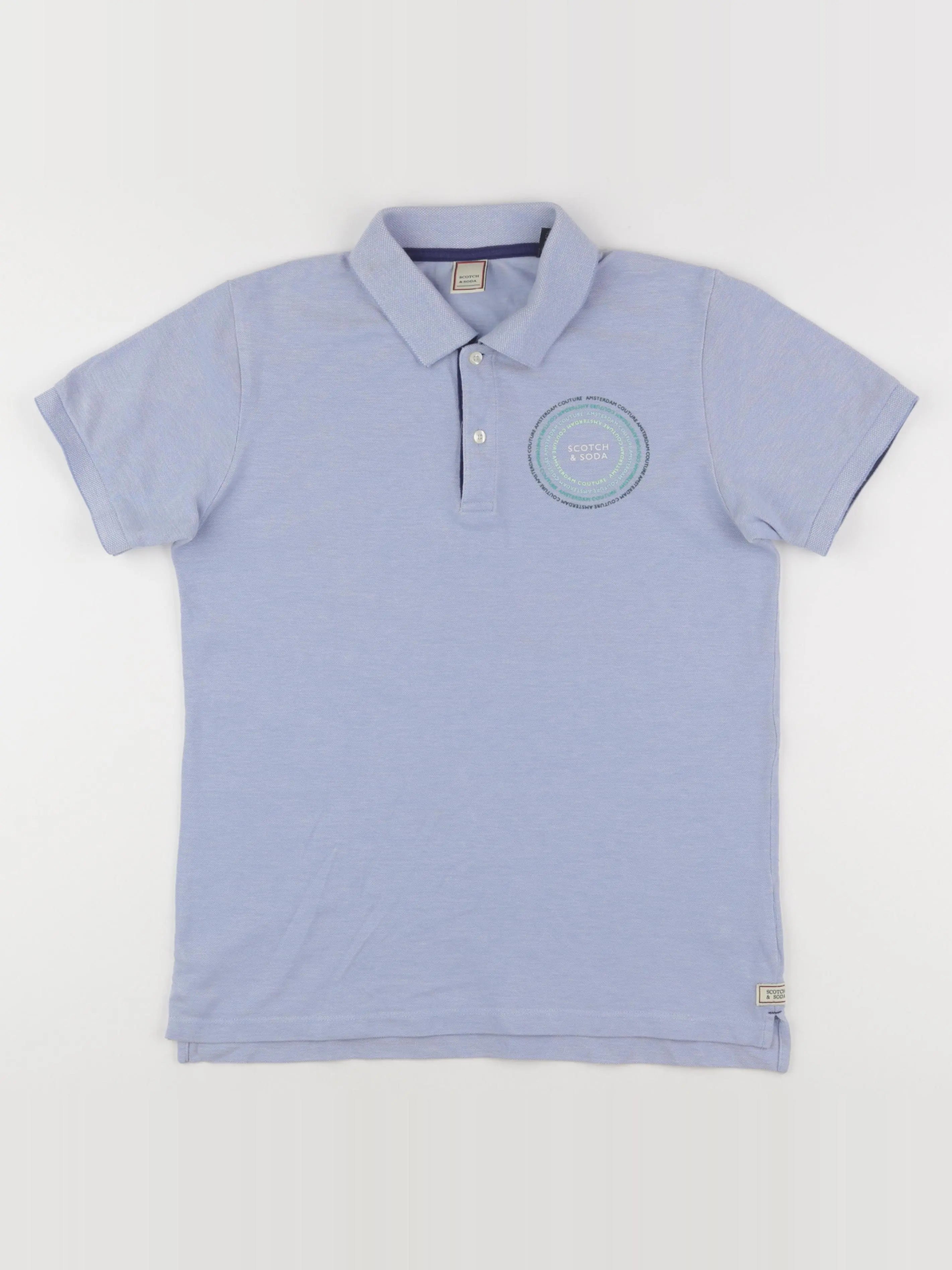 Scotch & Soda - polo bleu - 14 ans