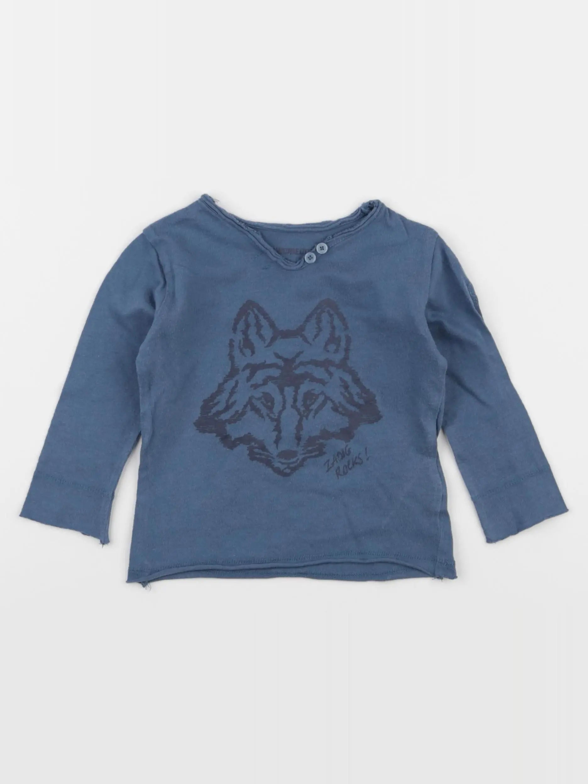 Zadig & Voltaire - tee-shirt bleu - 12 mois