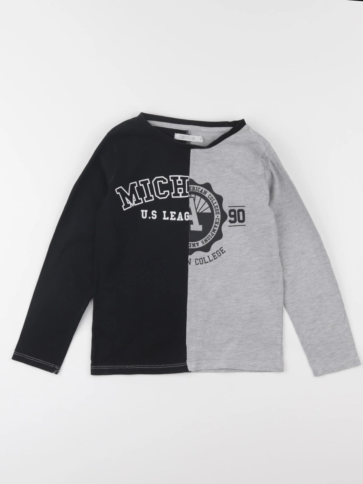 Storytelling - tee-shirt gris, noir - 8 ans