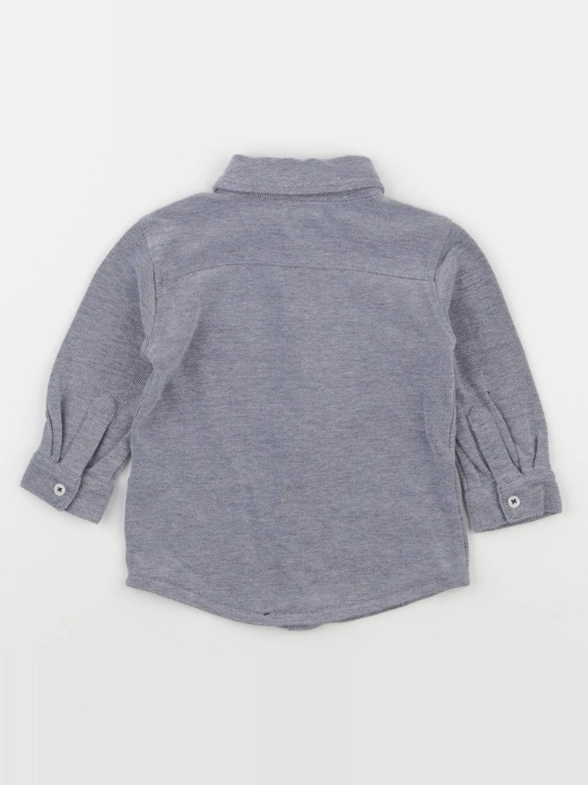Boutchou - chemise bleu - 12 mois