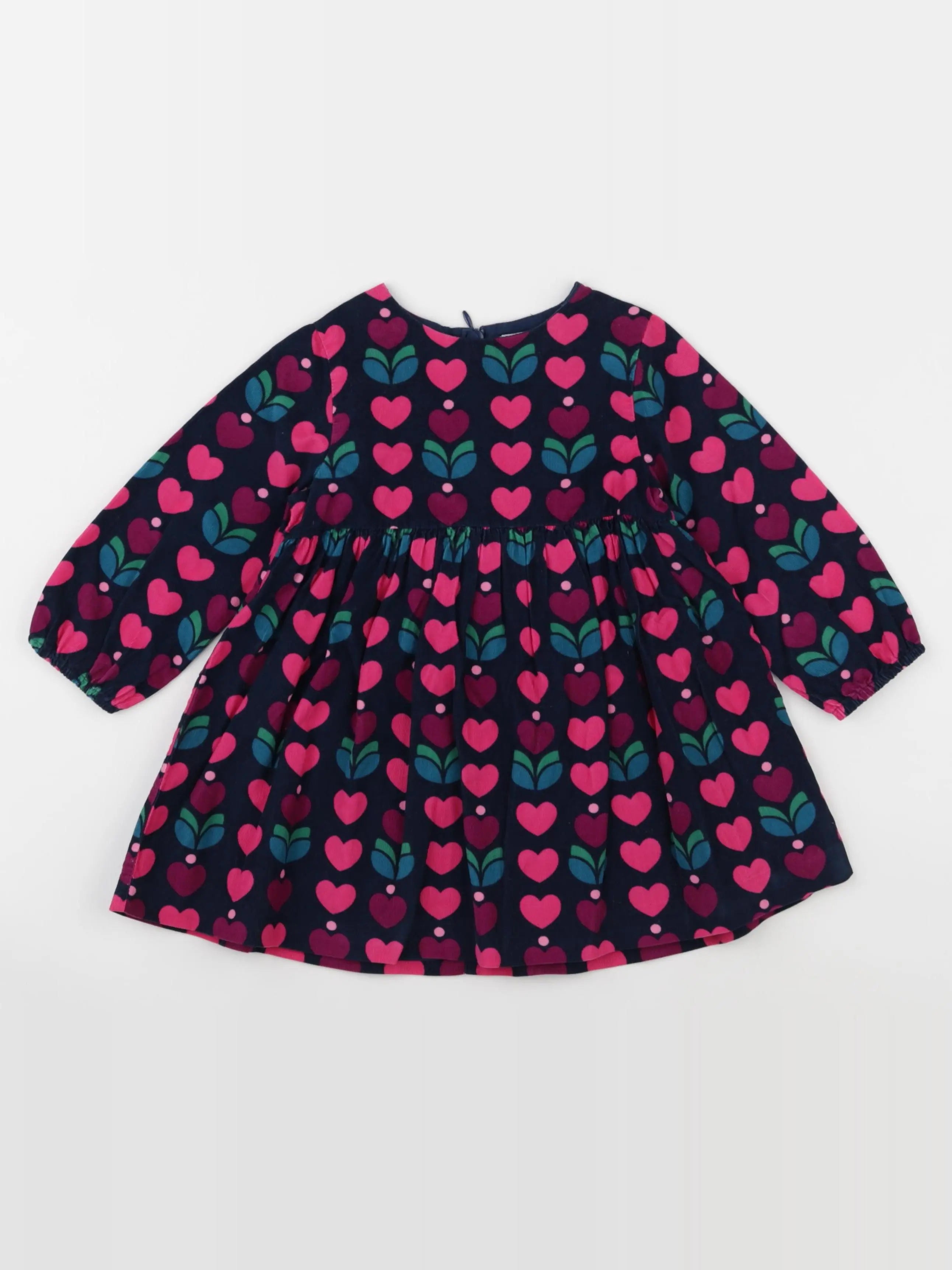 Jacadi - robe bleu, rose - 24 mois