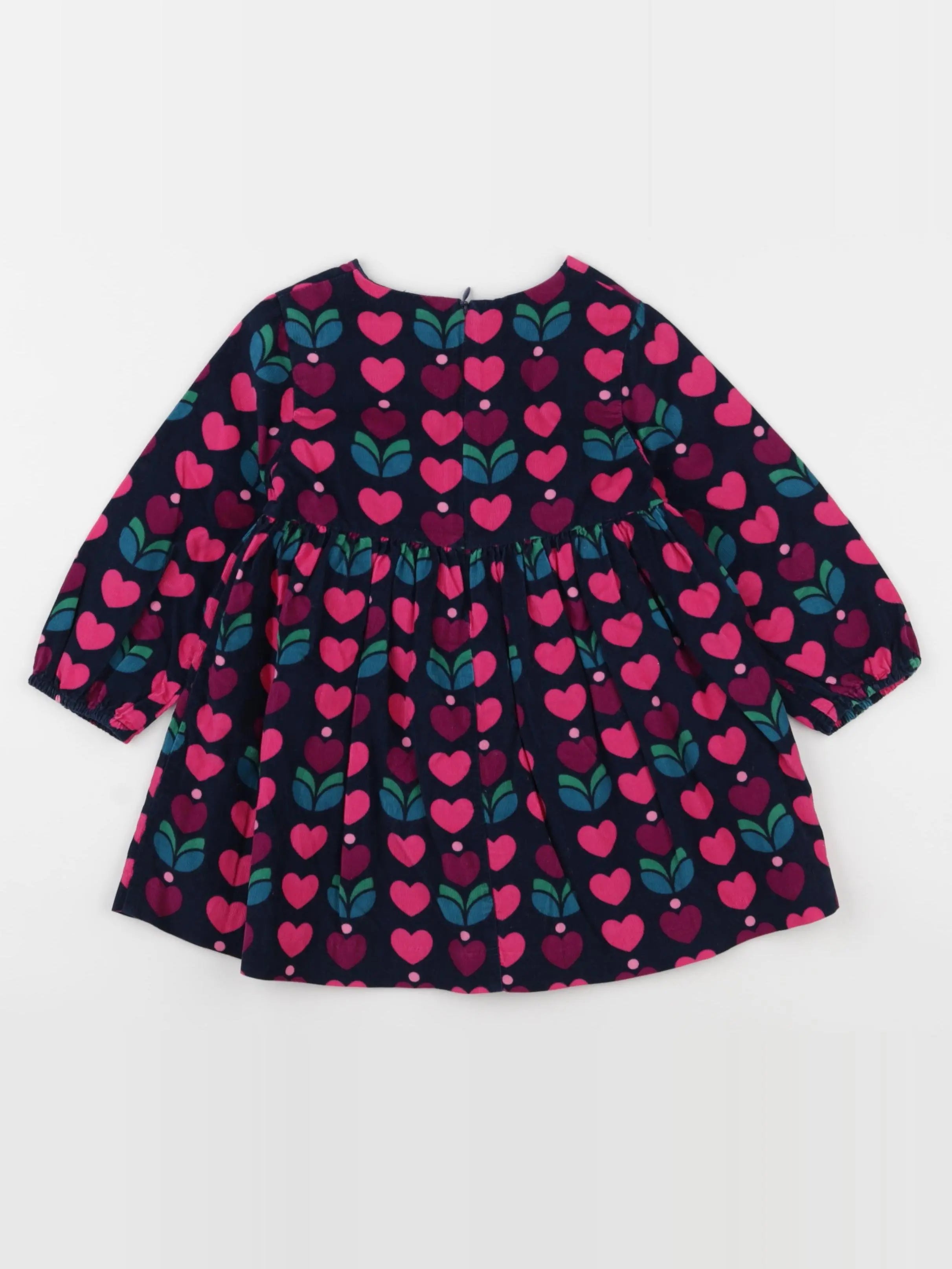 Jacadi - robe bleu, rose - 24 mois