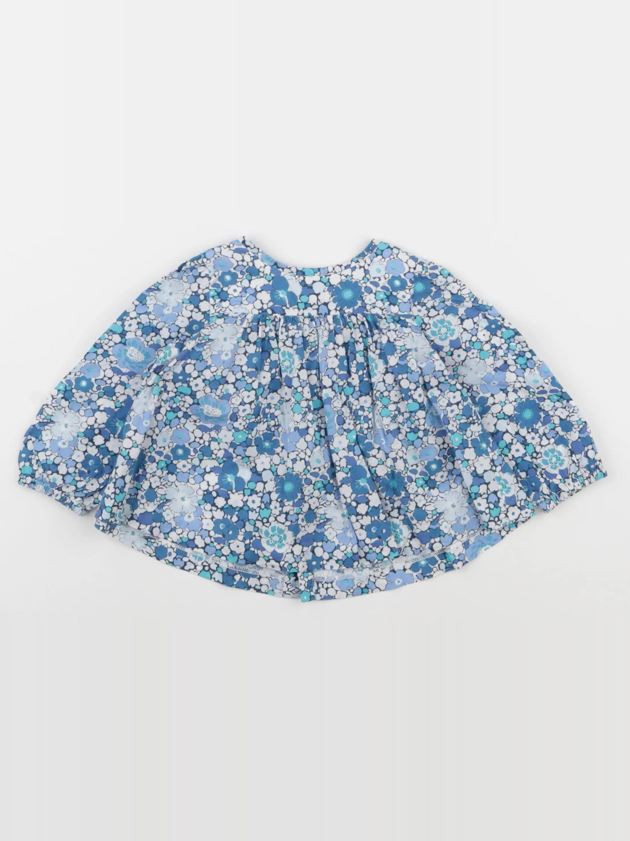 Jacadi - blouse liberty bleu - 12 mois