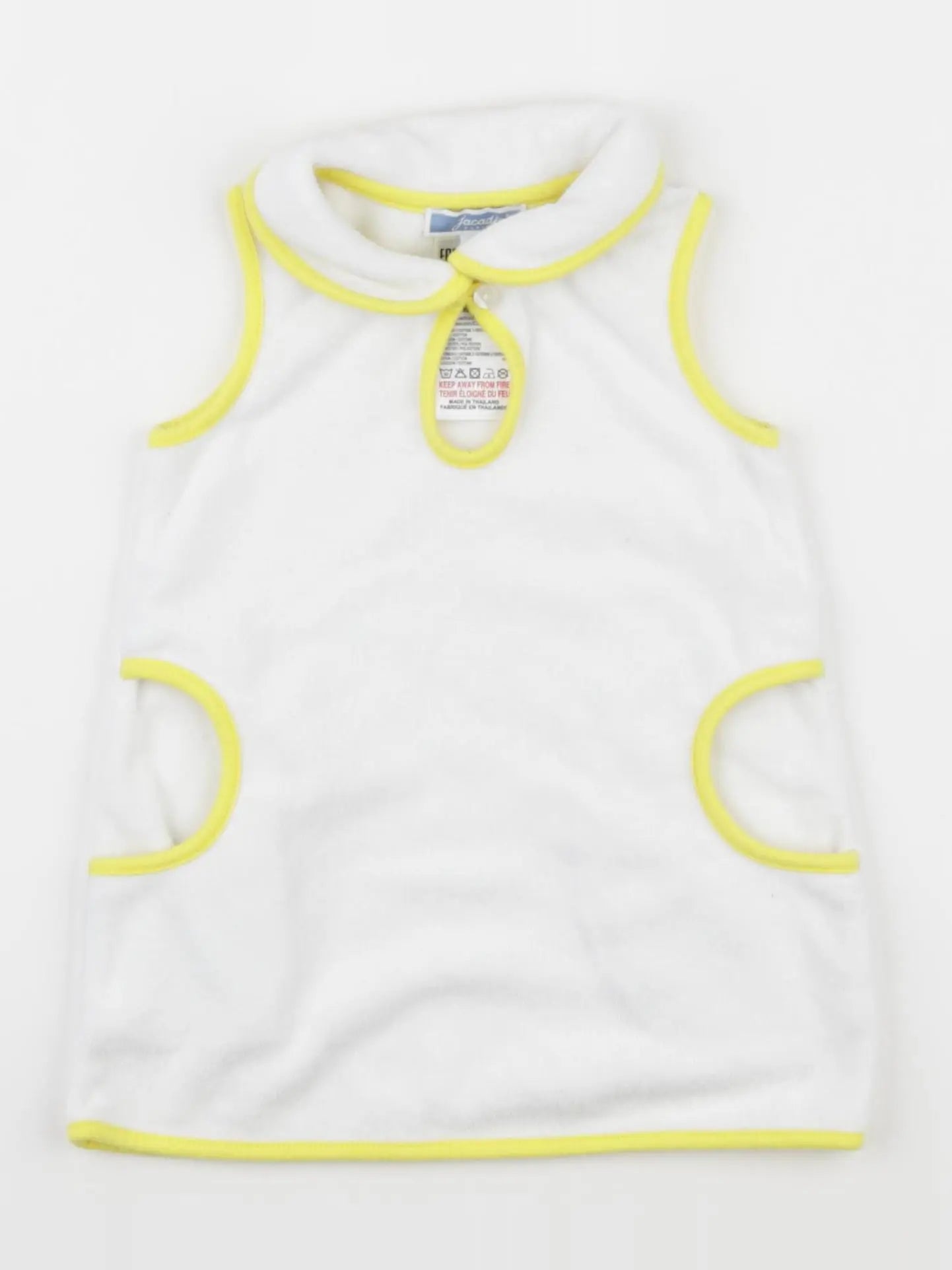 Jacadi - robe jaune, blanc - 12 mois
