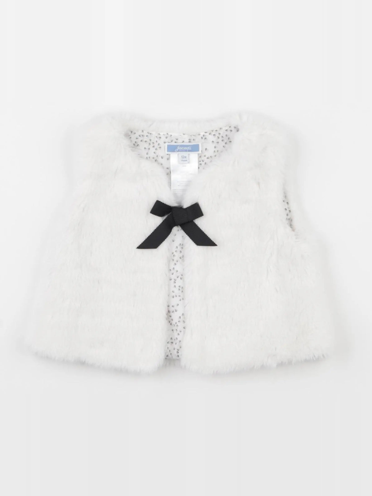 Jacadi - gilet blanc - 12 mois