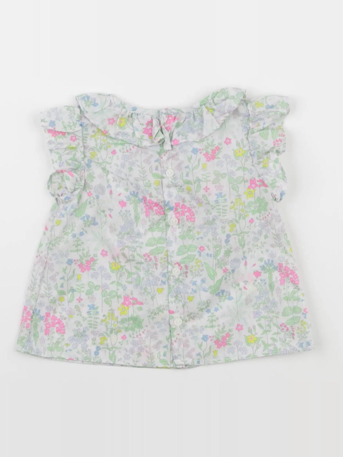 Jacadi - blouse liberty vert - 12 mois