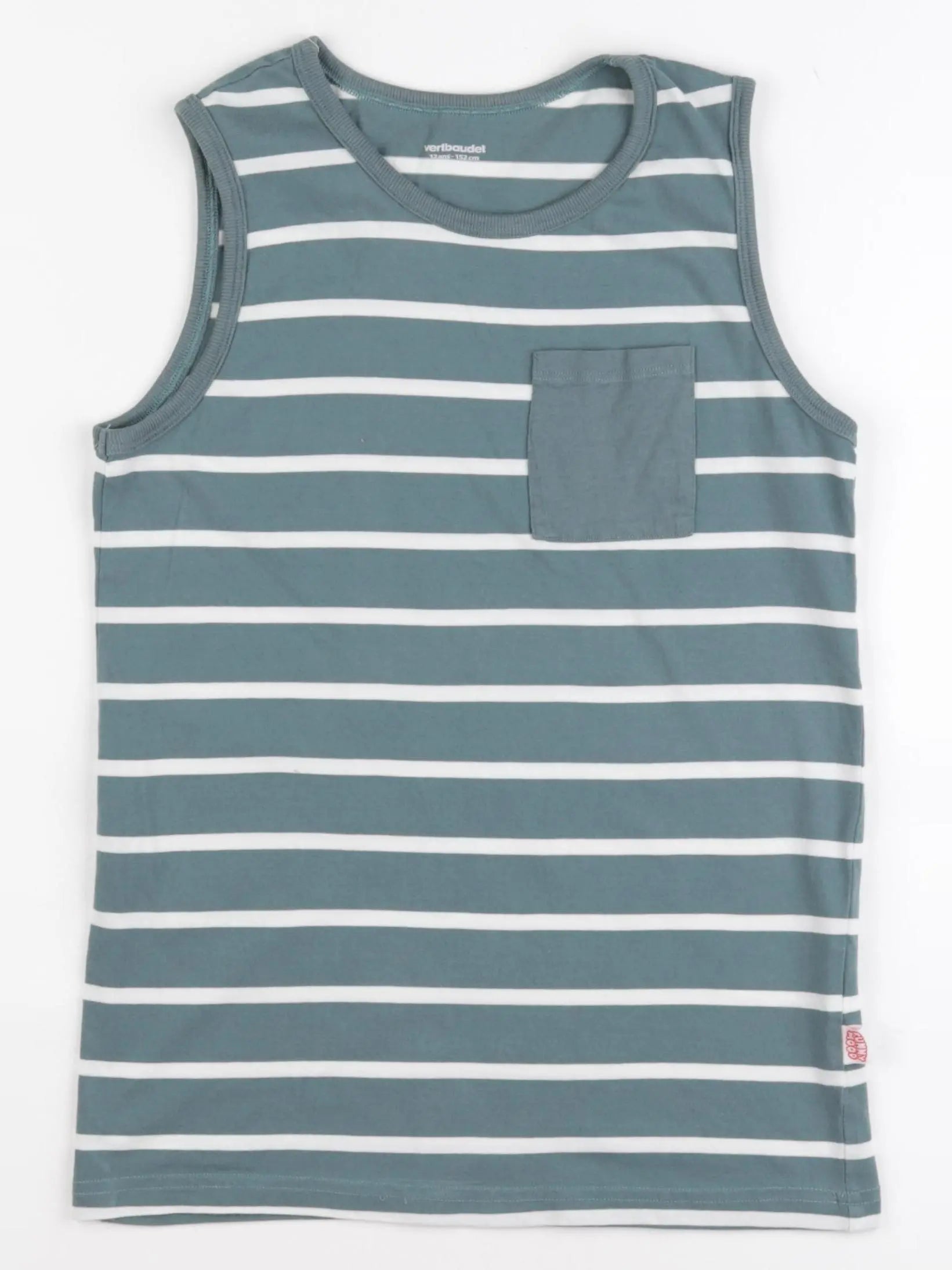 Vertbaudet - débardeur beige, vert - 12 ans