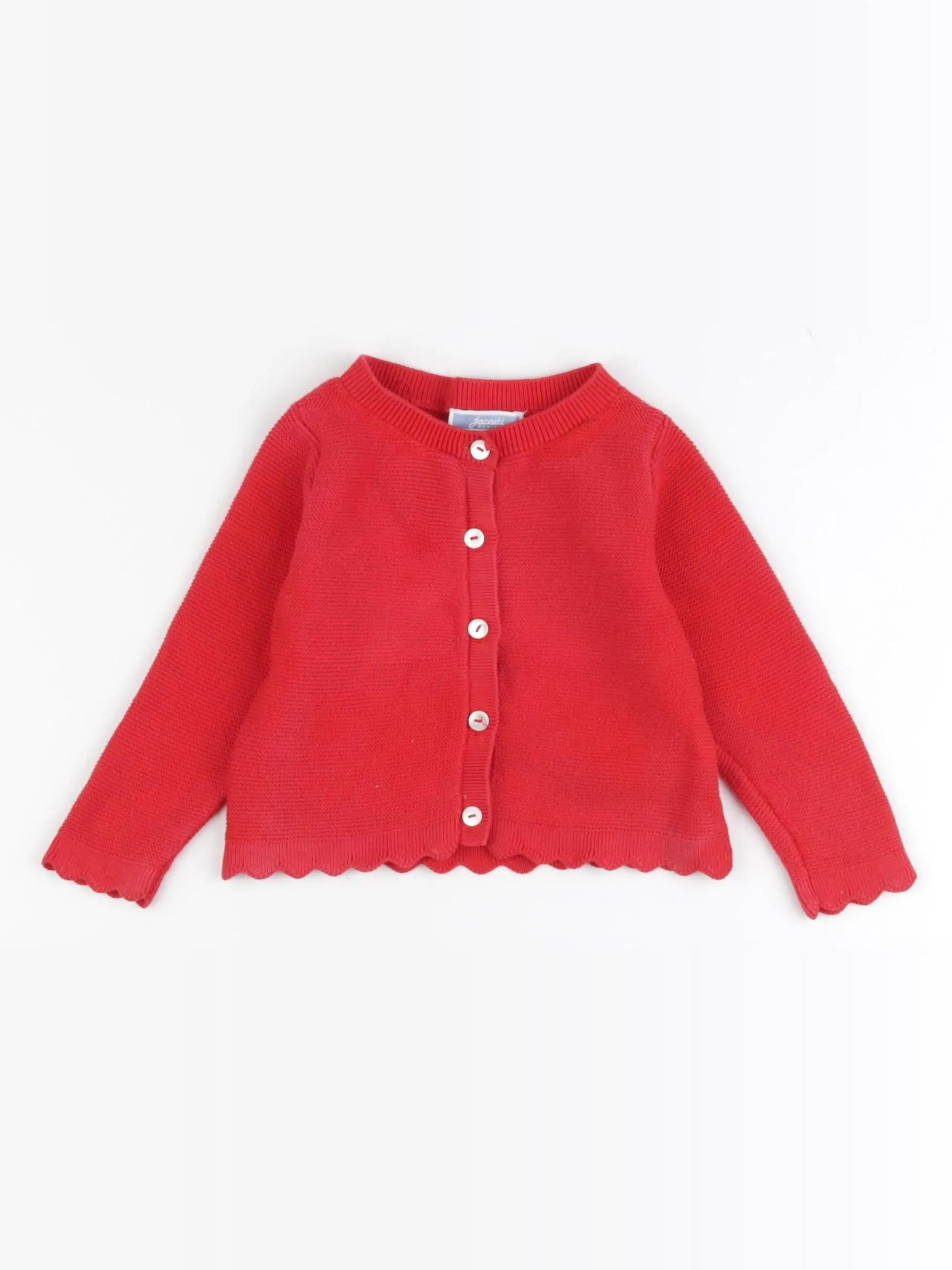 Jacadi - gilet rouge - 12 mois