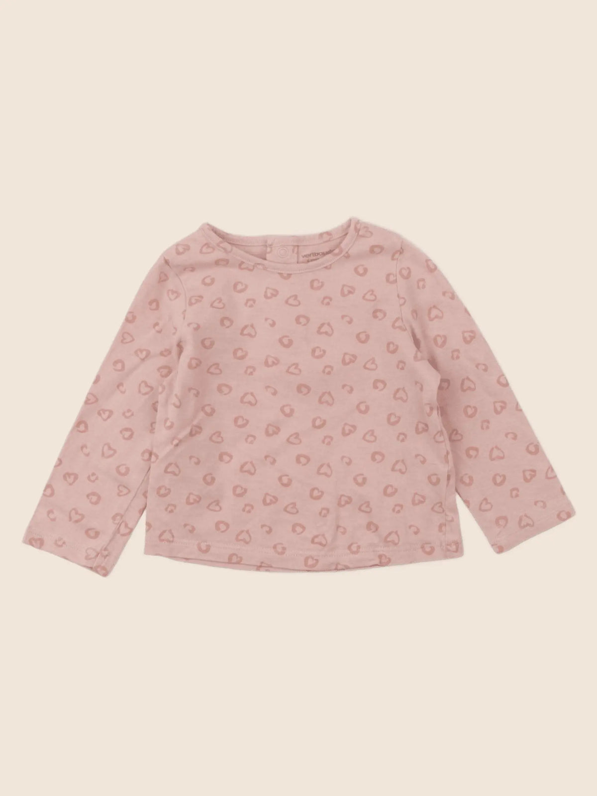 Vertbaudet - tee-shirt coton rose - 6 mois